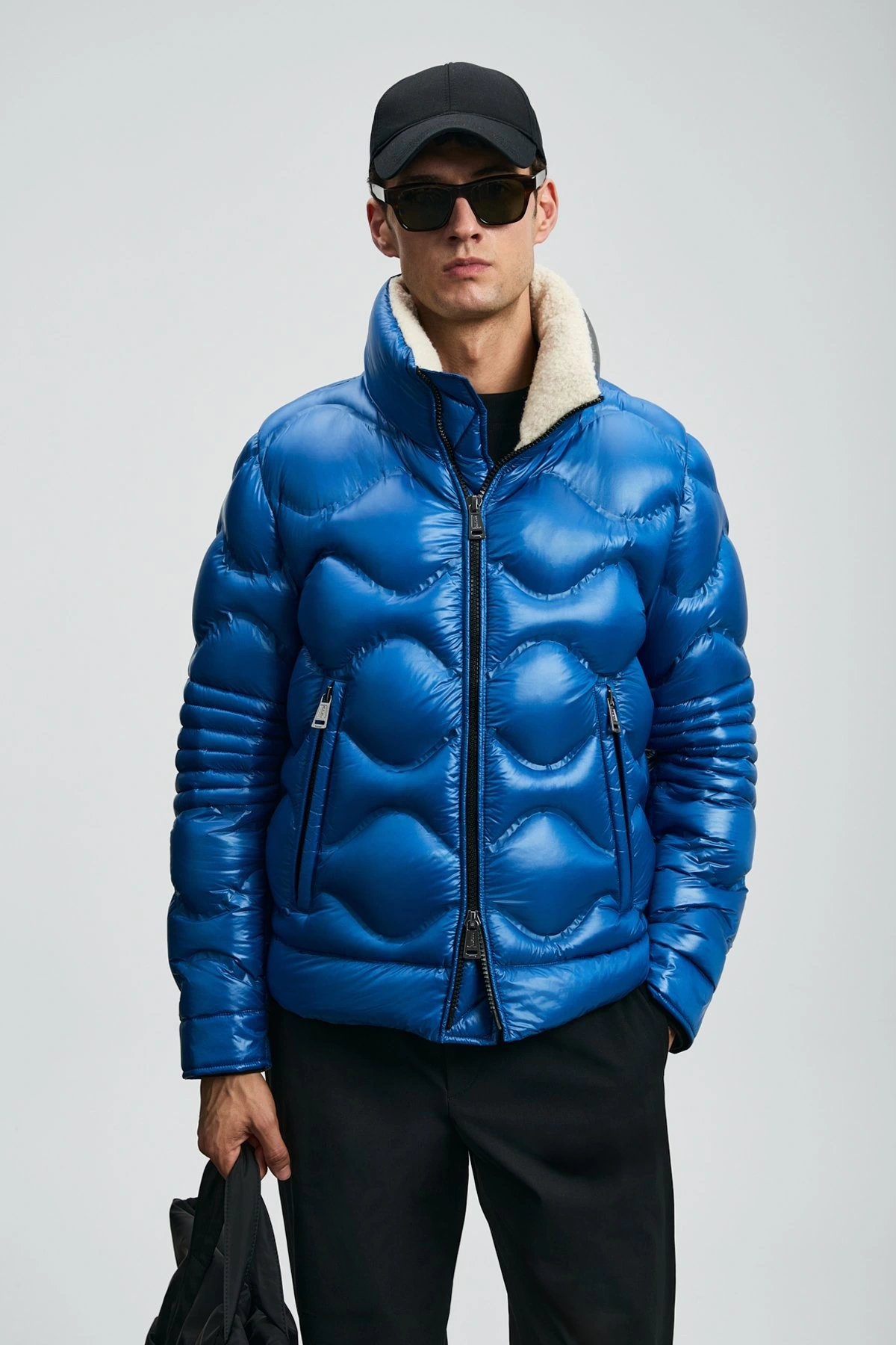 Lufian Roy Kaz Tüyü Erkek Saks Mavisi Mont 112120247