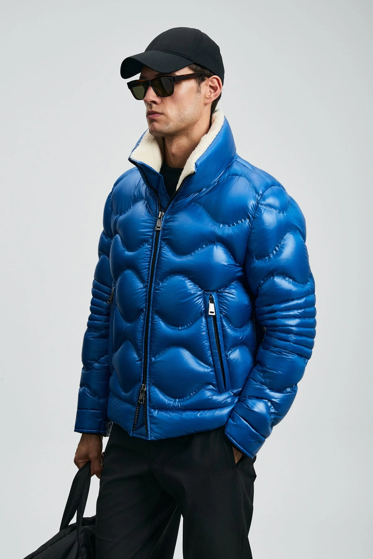 Lufian Roy Kaz Tüyü Erkek Saks Mavisi Mont 112120247