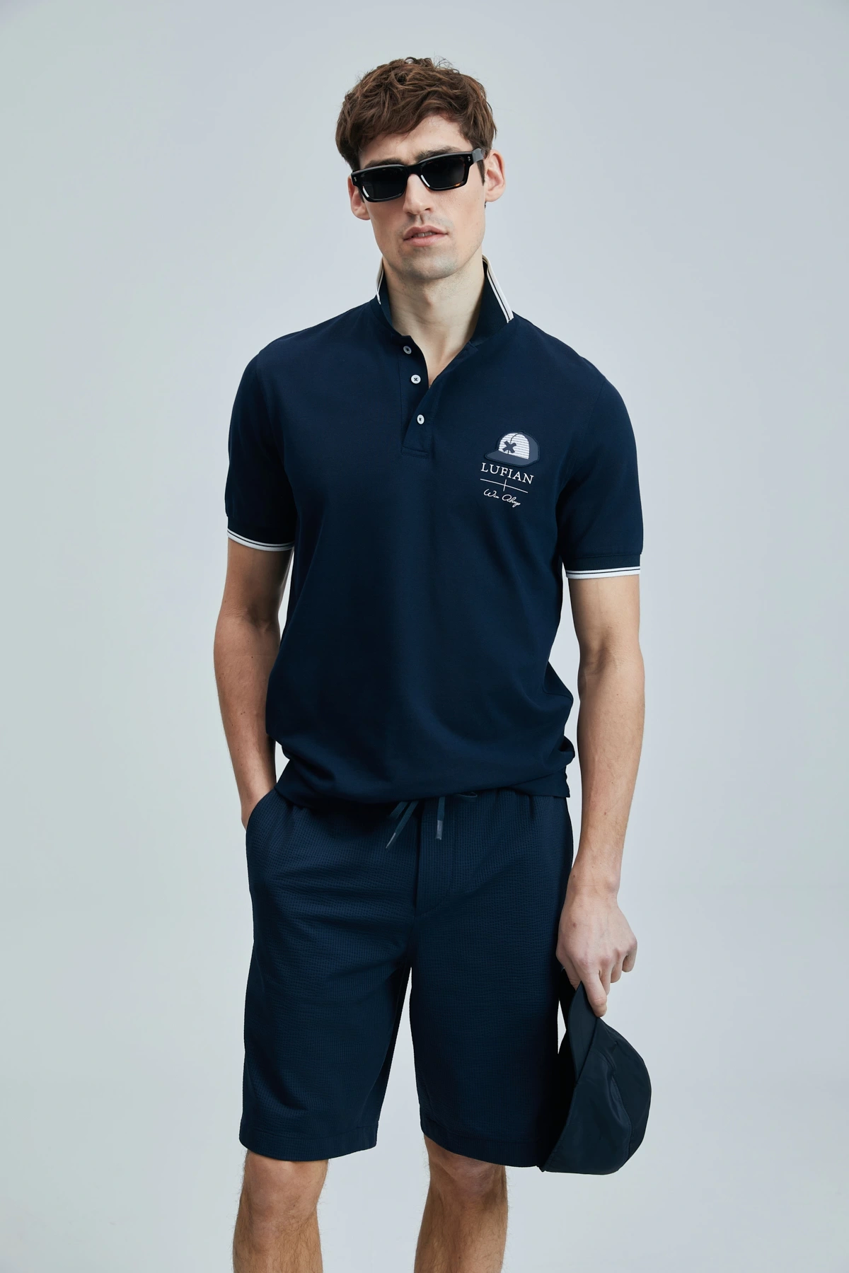 Lufian Erkek Sandor Polo Yaka Lacivert T-Shirt 111040223