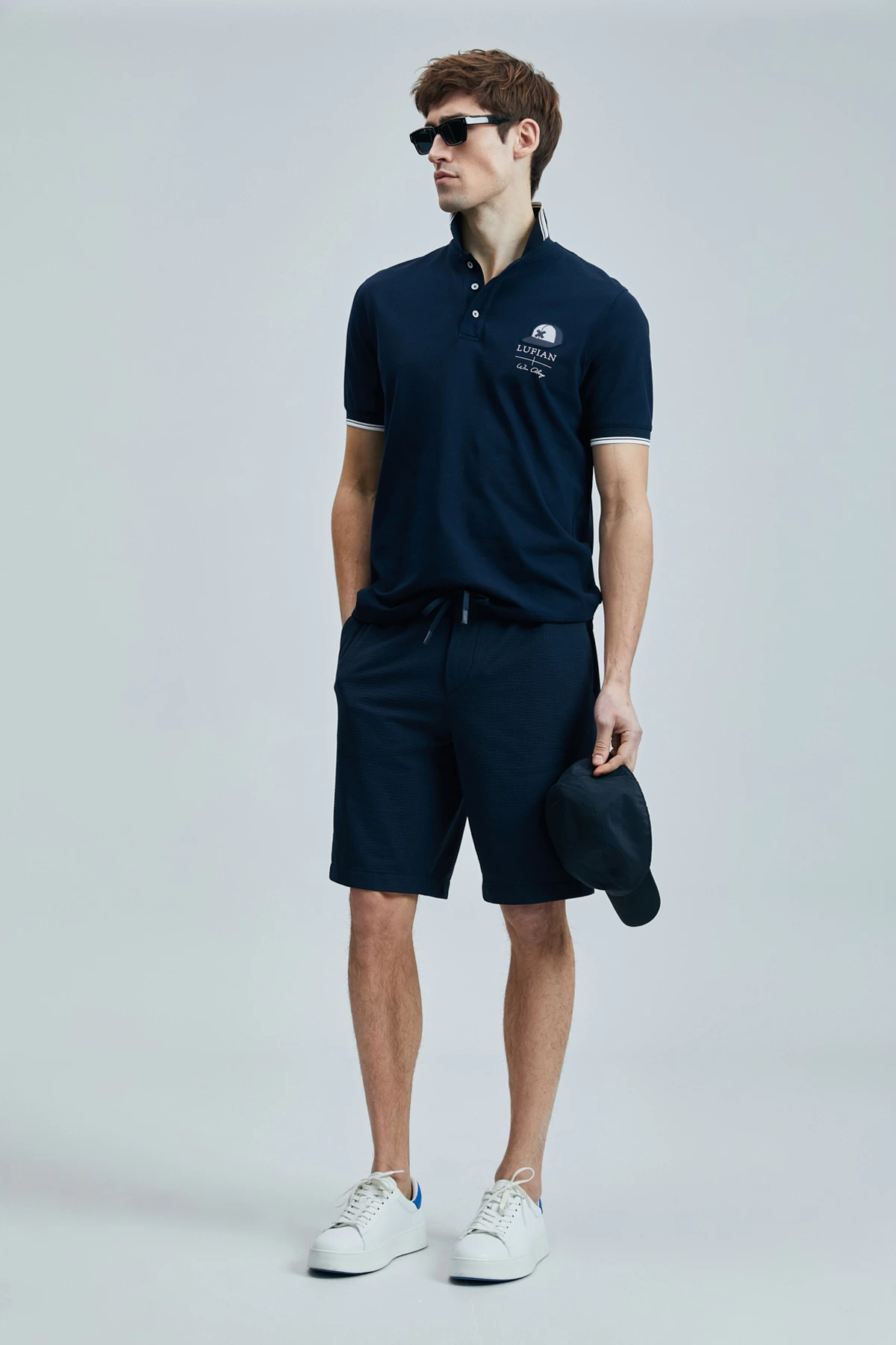 Lufian Erkek Sandor Polo Yaka Lacivert T-Shirt 111040223