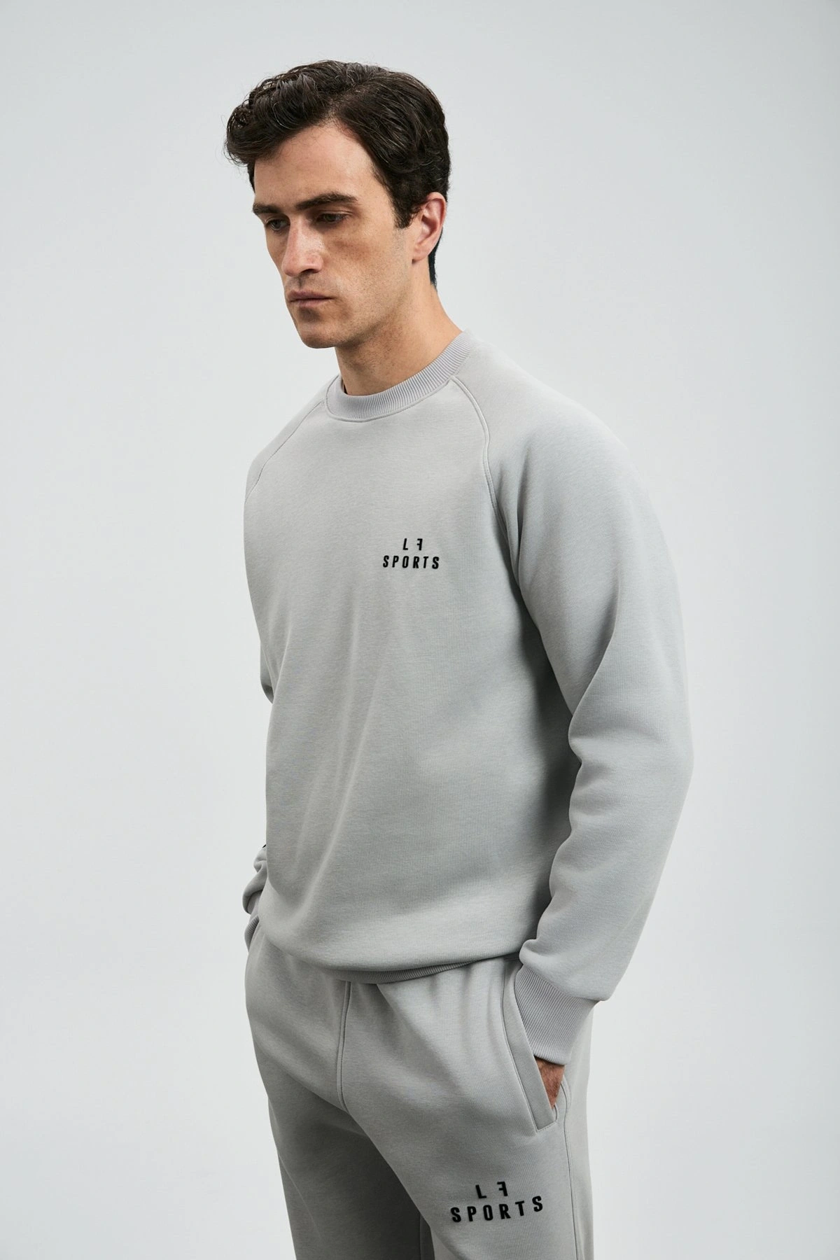 Lufian Sigma Erkek Açık Gri Sweatshirt 112030186