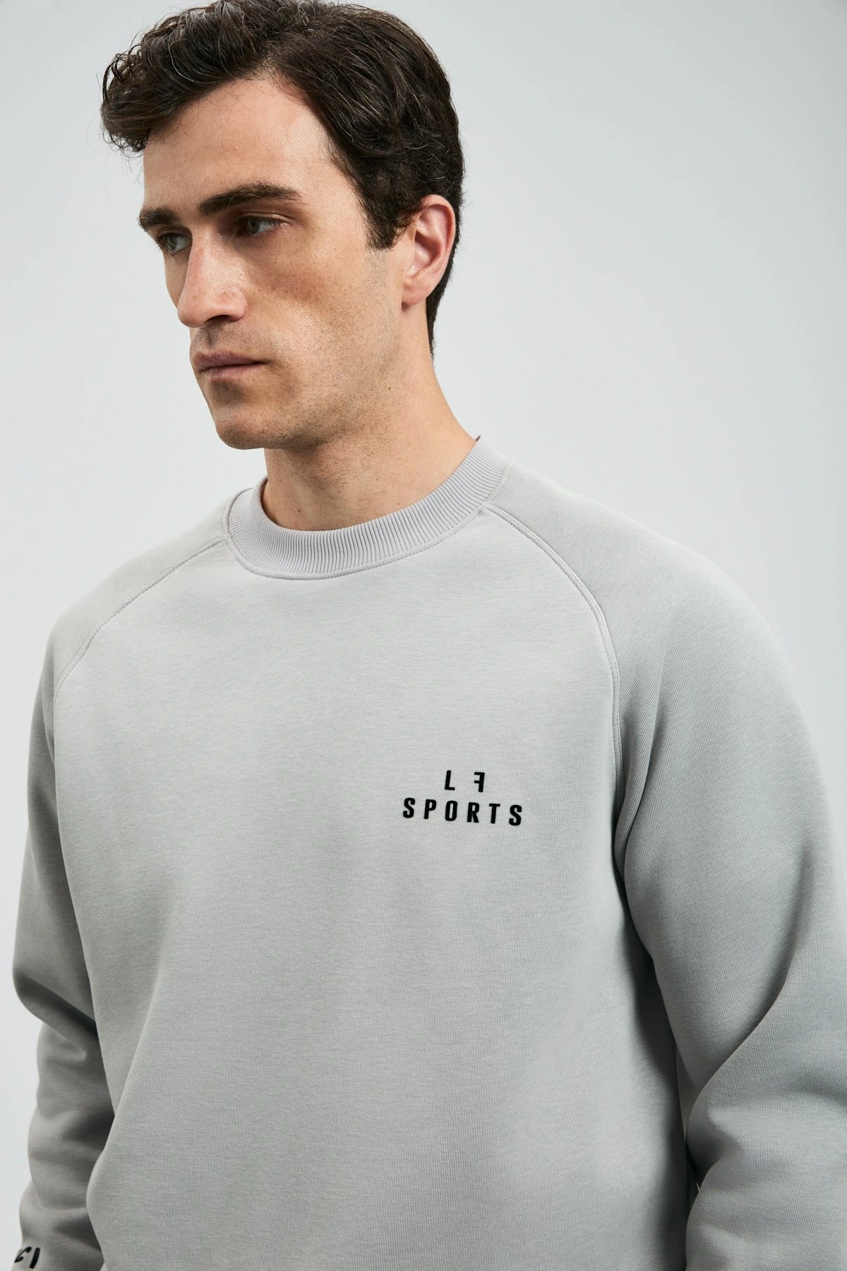 Lufian Sigma Erkek Açık Gri Sweatshirt 112030186