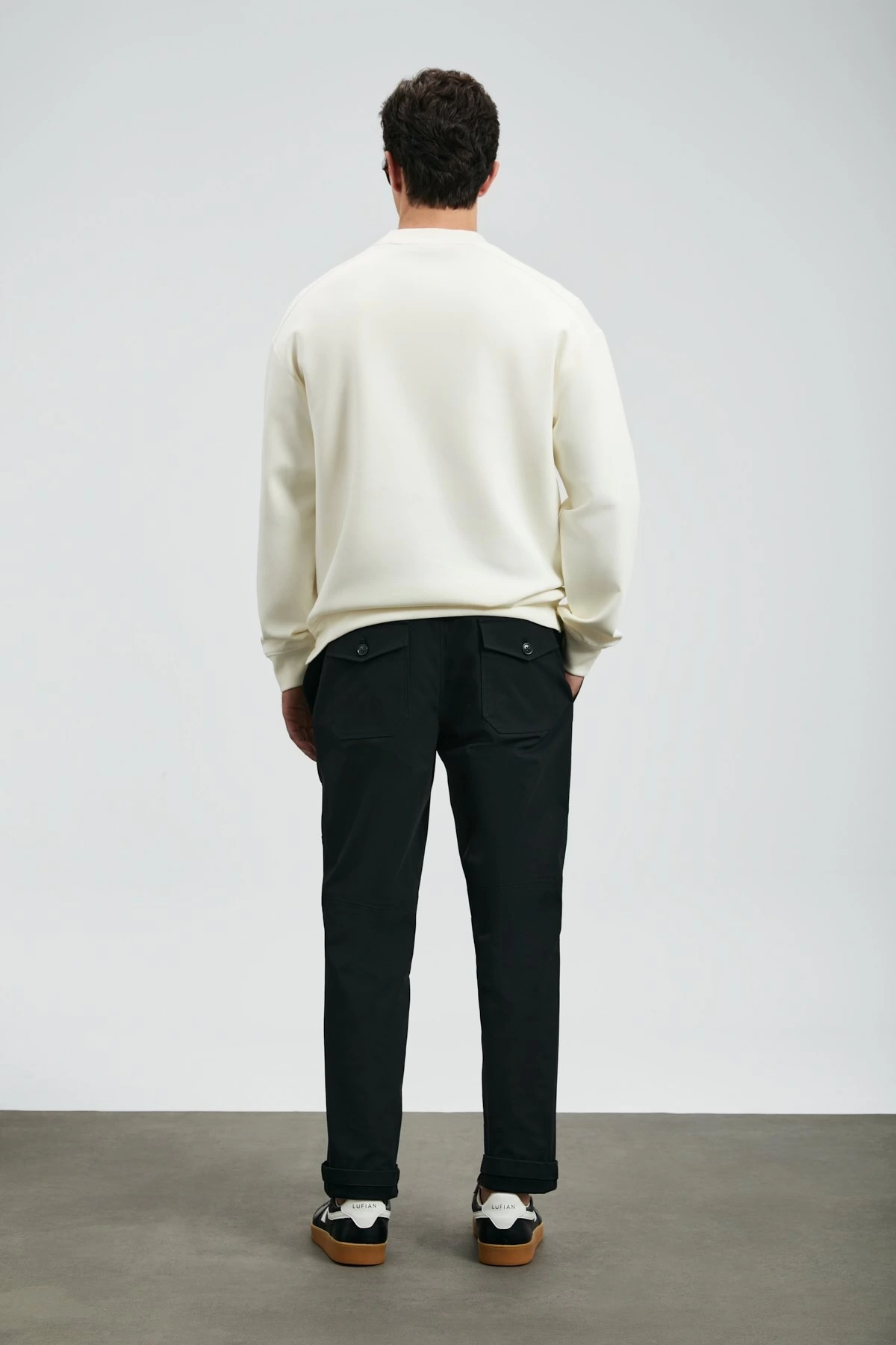 Lufian Erkek Simba Kırık Beyaz Sweatshirt 112030175