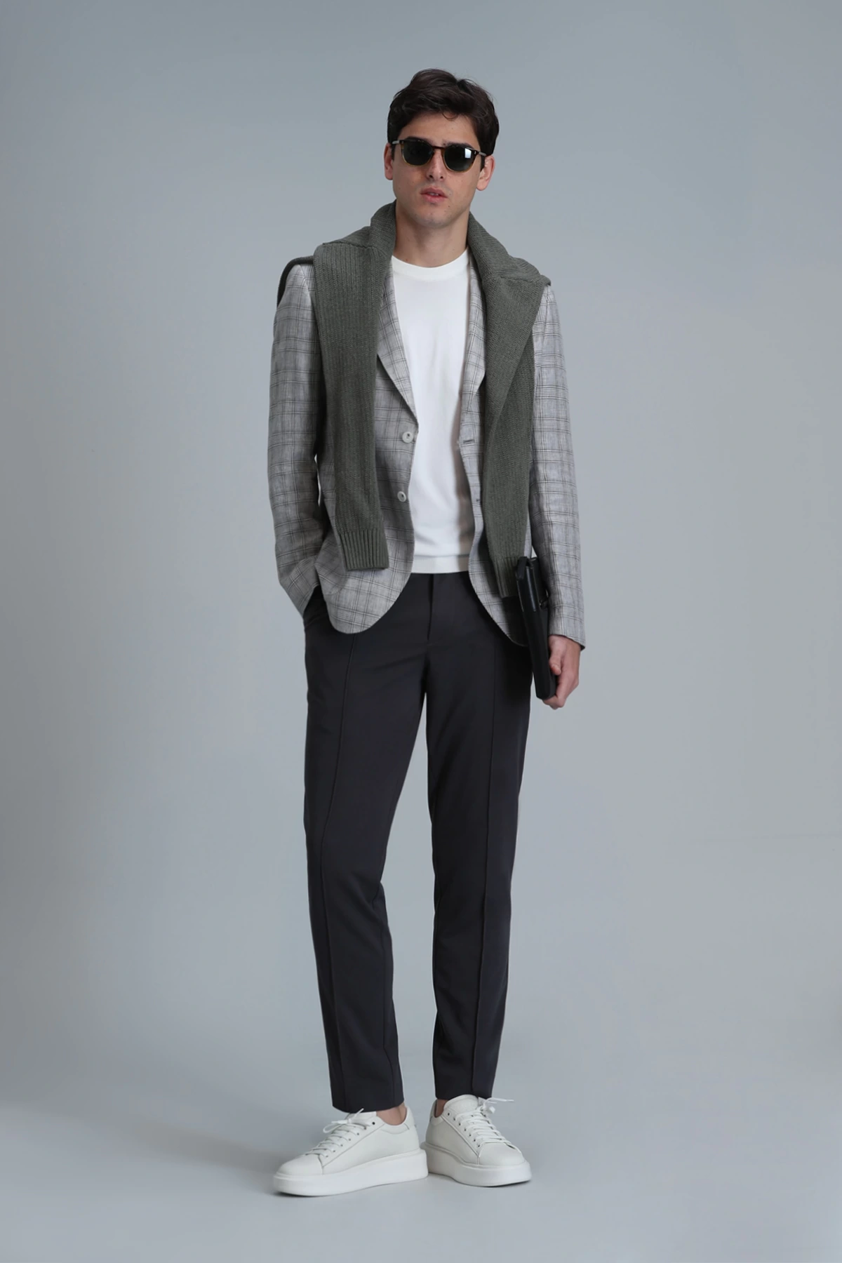 Lufian Erkek Simon Chino Slim Fit Yeşil Pantolon 111190324