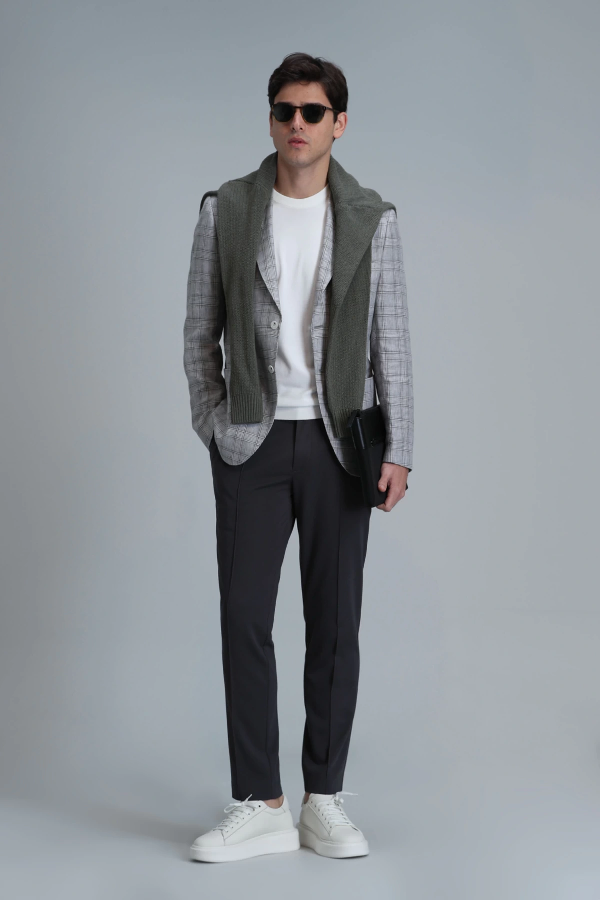 Lufian Erkek Simon Chino Slim Fit Yeşil Pantolon 111190324