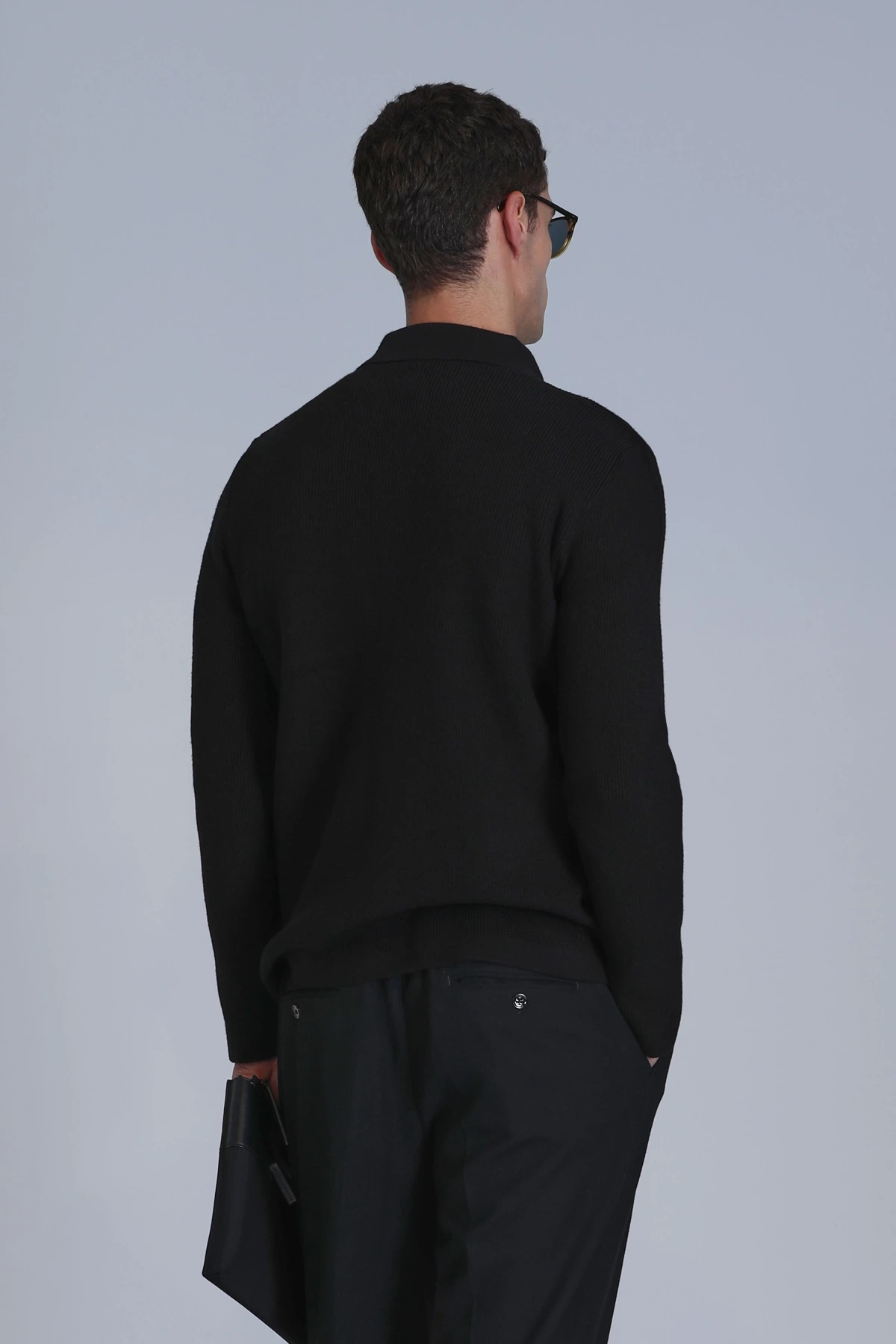 Lufian Soild Erkek Siyah Hırka 112100057