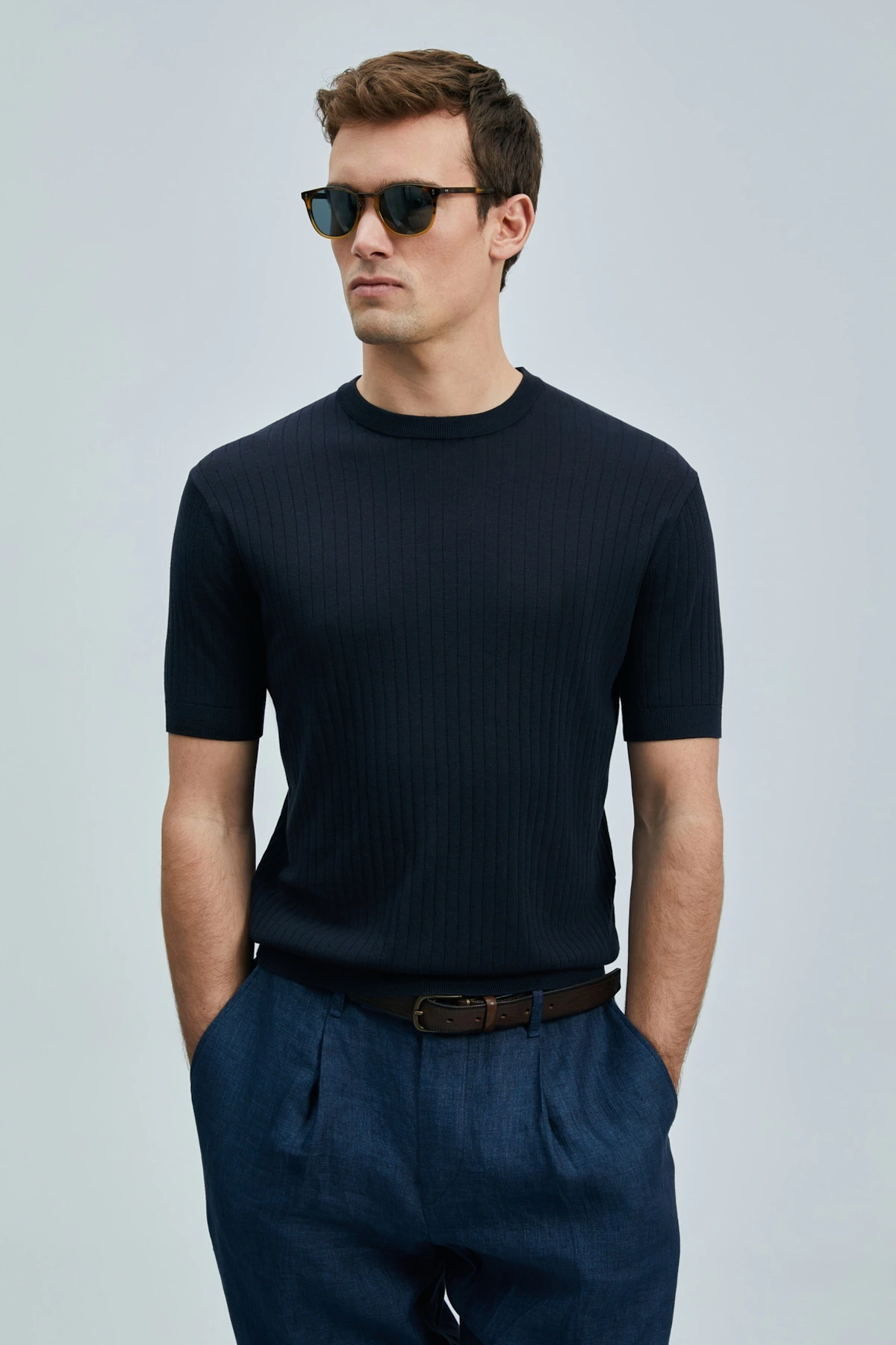 Lufian Spear Erkek Koyu Lacivert T-Shirt 111090097