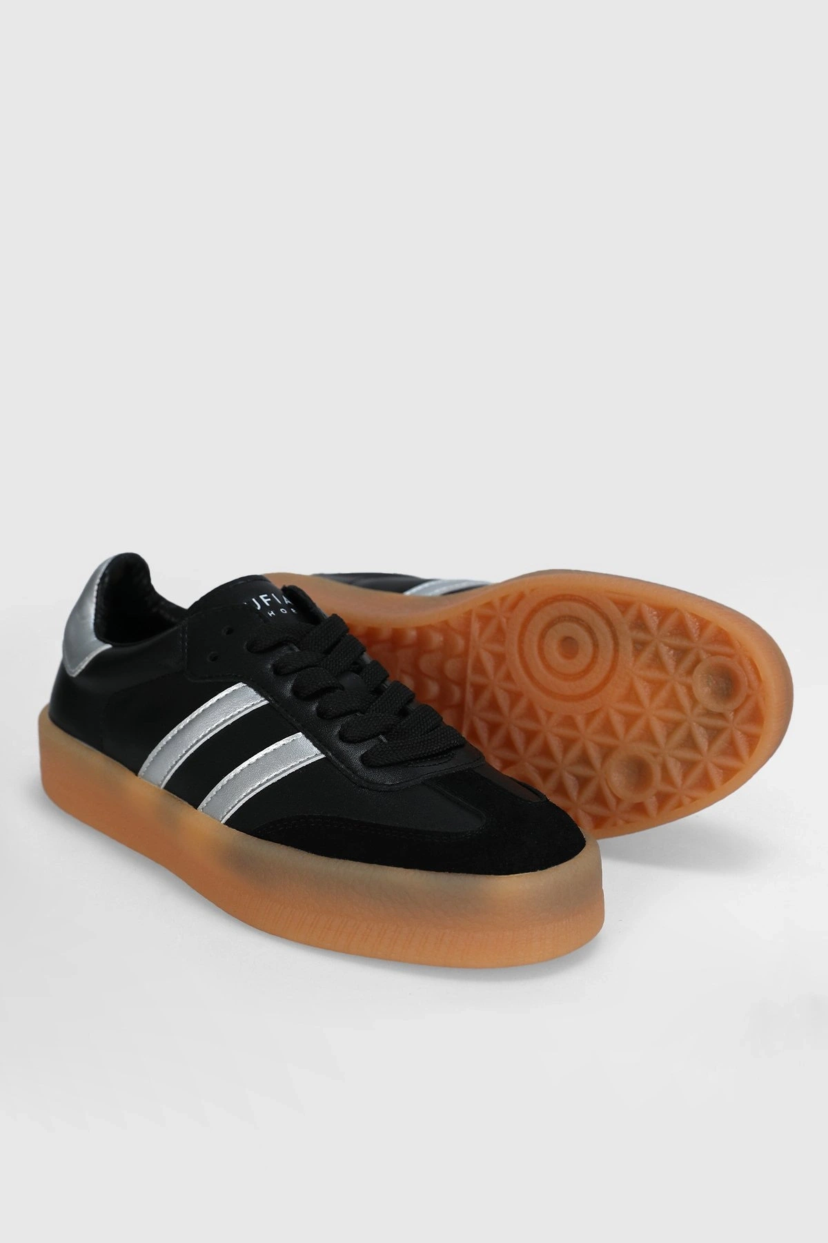 Lufian Stella Kadın Siyah Deri Sneaker Ayakkabı 122230030
