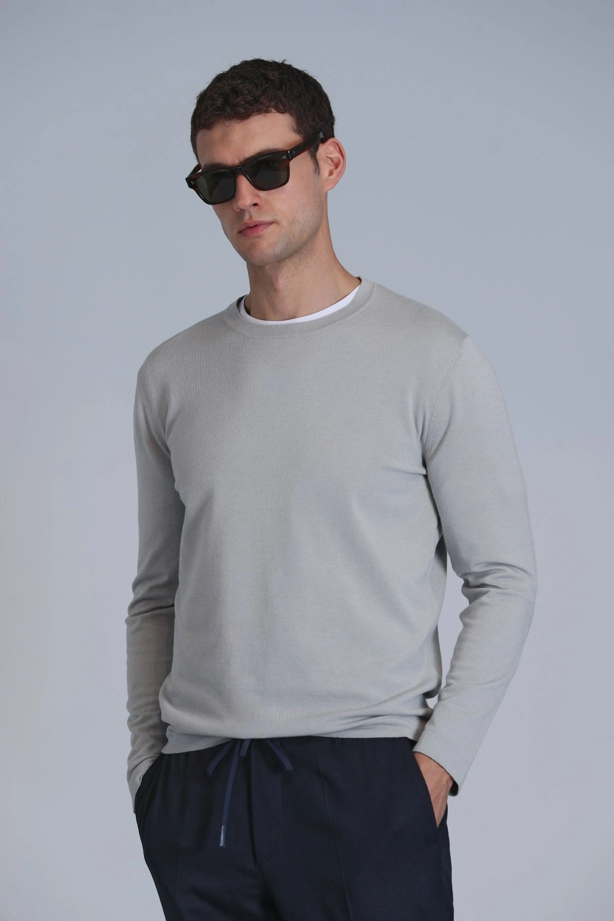 lufian Stone Erkek Açık Gri T-Shirt 112090124