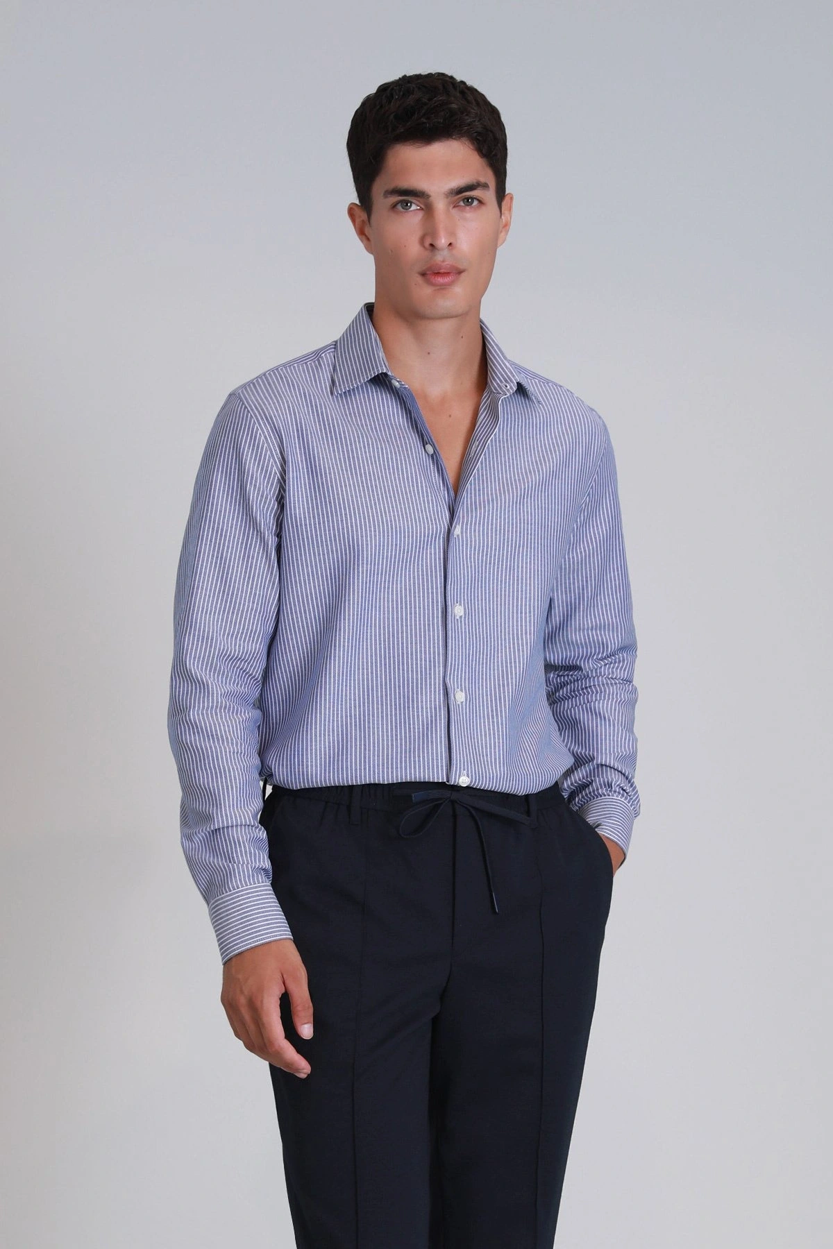 Lufian Strit Erkek Lacivert Gömlek 112010644