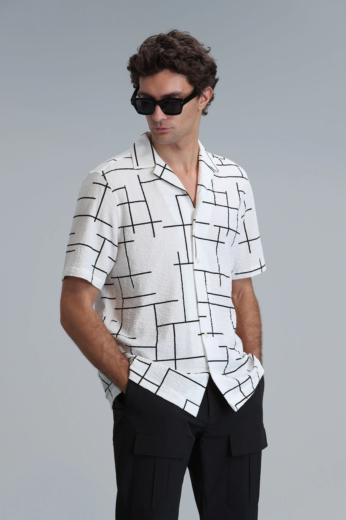 Lufian Erkek Taner Regular Basic Ekru Gömlek 111010608