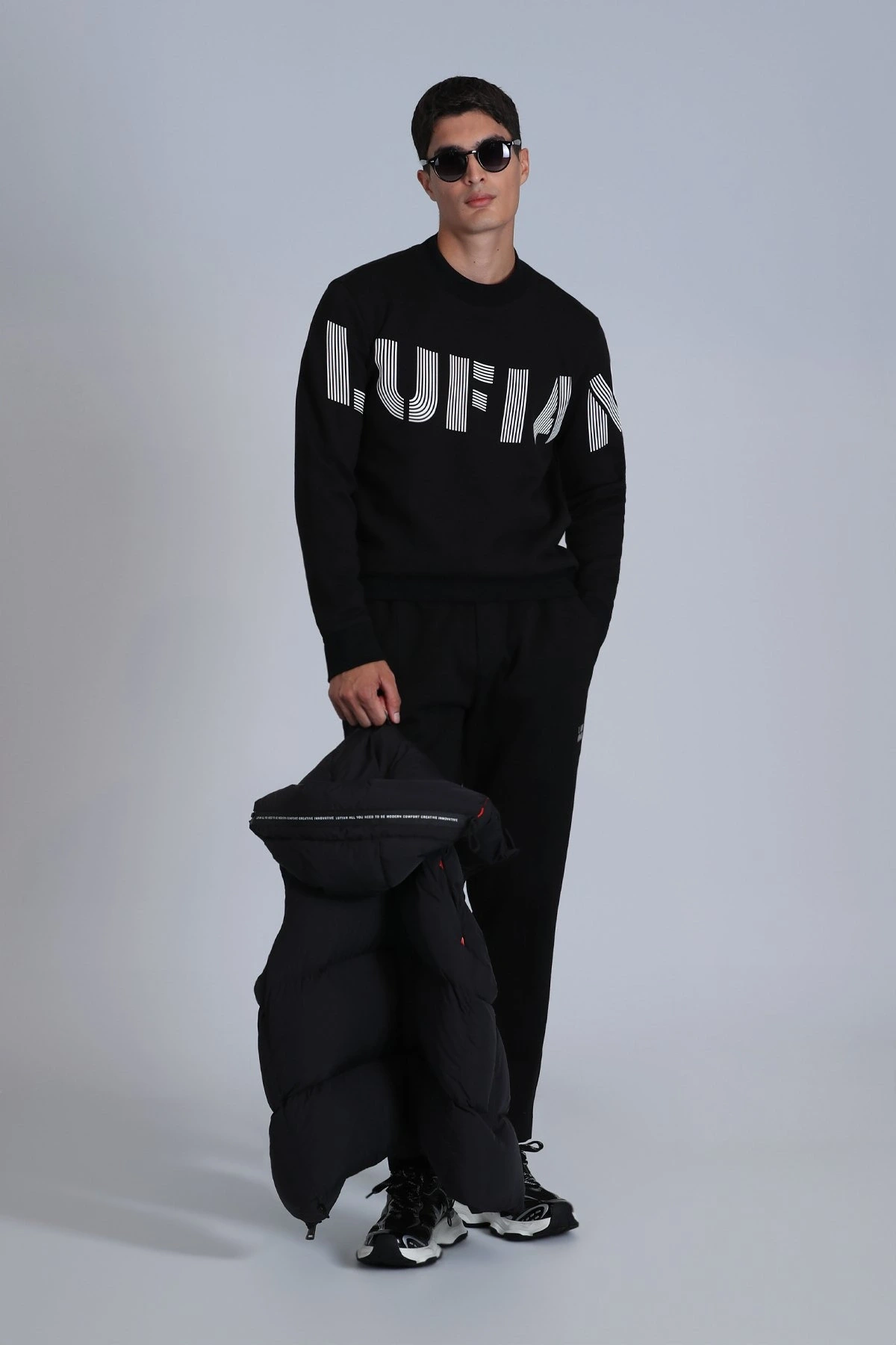 Lufian Todillo Erkek Siyah Sweatshirt 112030158