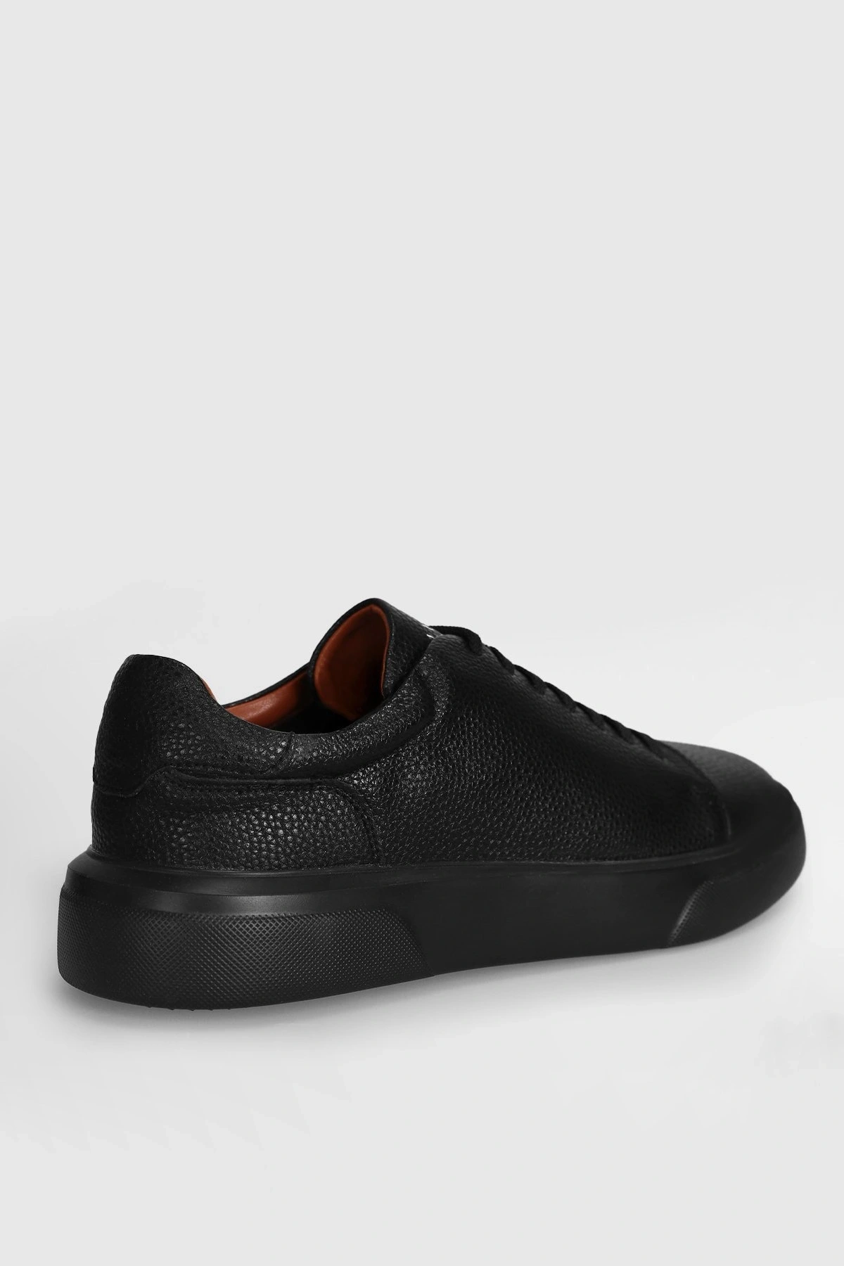 Lufian Tommy Erkek Siyah Deri Sneaker Ayakkabı 112230223