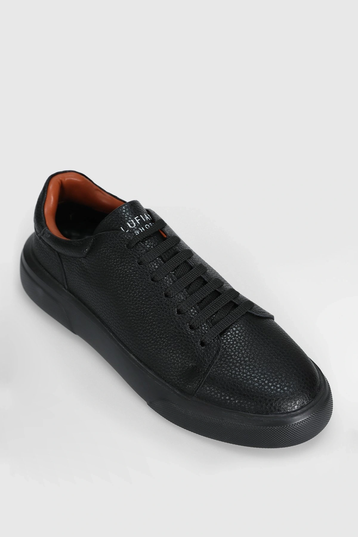 Lufian Tommy Erkek Siyah Deri Sneaker Ayakkabı 112230223
