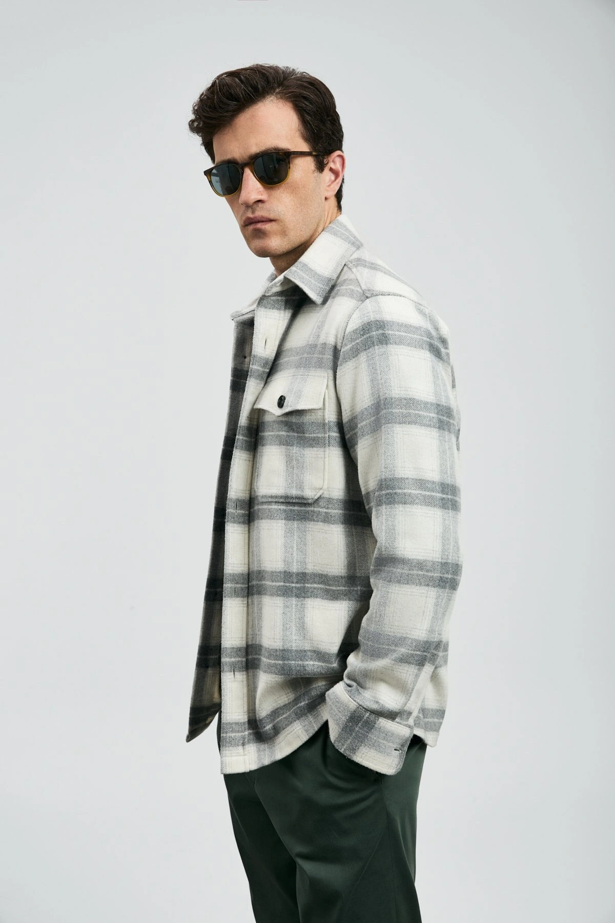 Lufian Valdo Erkek Gri Basic Gömlek Regular Fit 112010669