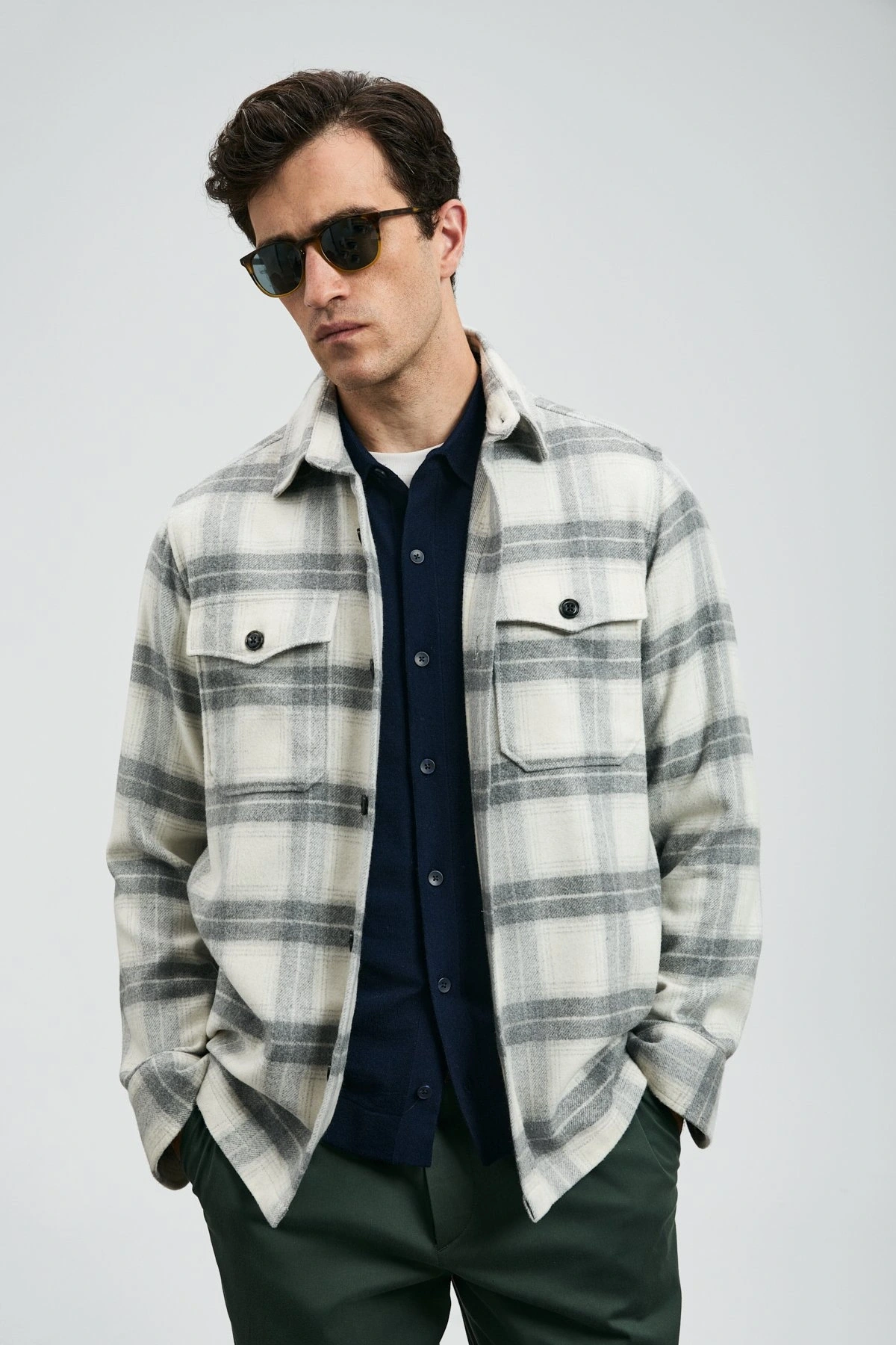 Lufian Valdo Erkek Gri Basic Gömlek Regular Fit 112010669