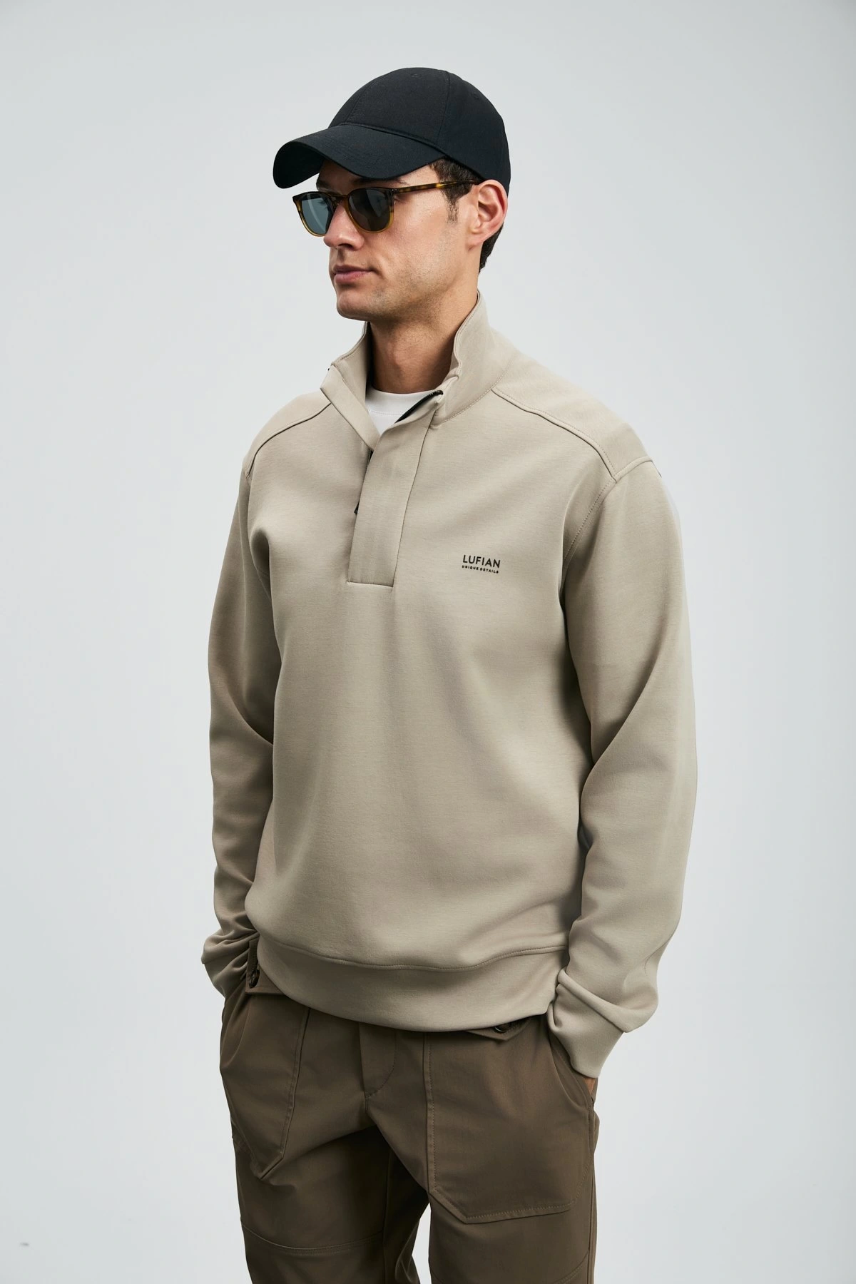 Lufian Erkek Wonder Bej Sweatshirt 112030185