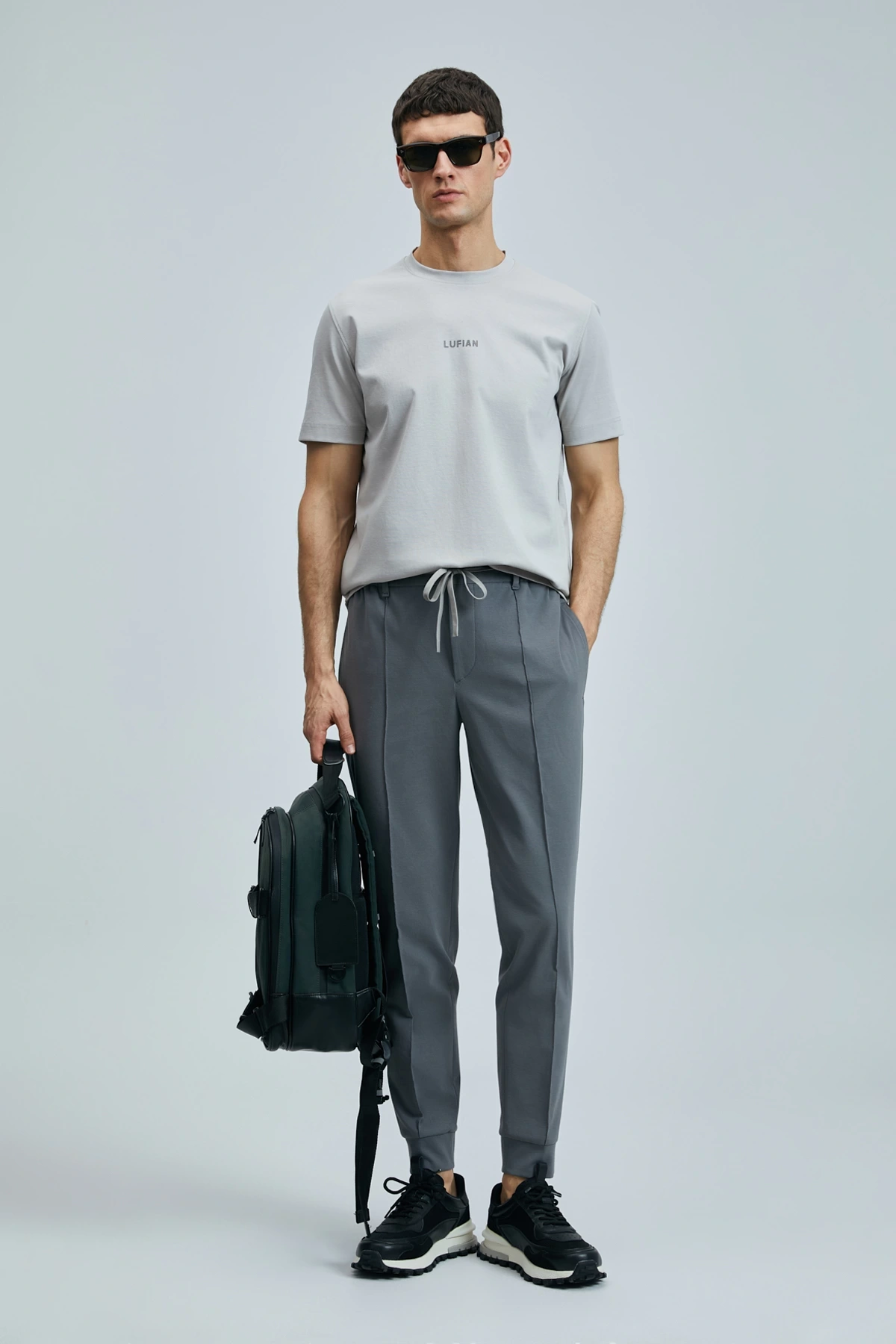 Lufian Erkek Yuvarlak Yaka Marcus Taş Renk T-Shirt 111020235