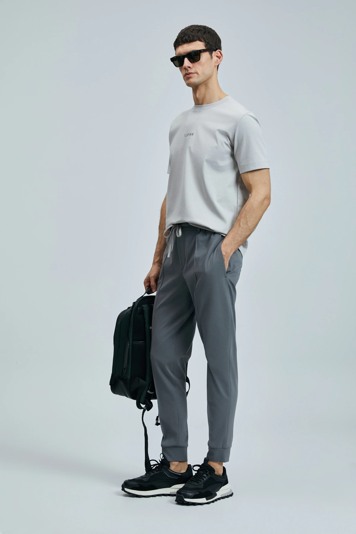 Lufian Erkek Yuvarlak Yaka Marcus Taş Renk T-Shirt 111020235