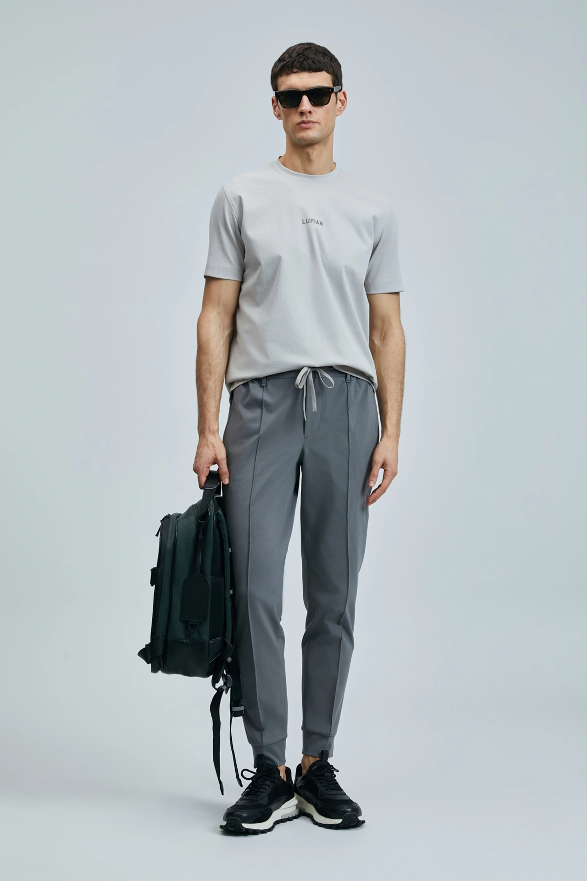 Lufian Erkek Yuvarlak Yaka Marcus Taş Renk T-Shirt 111020235