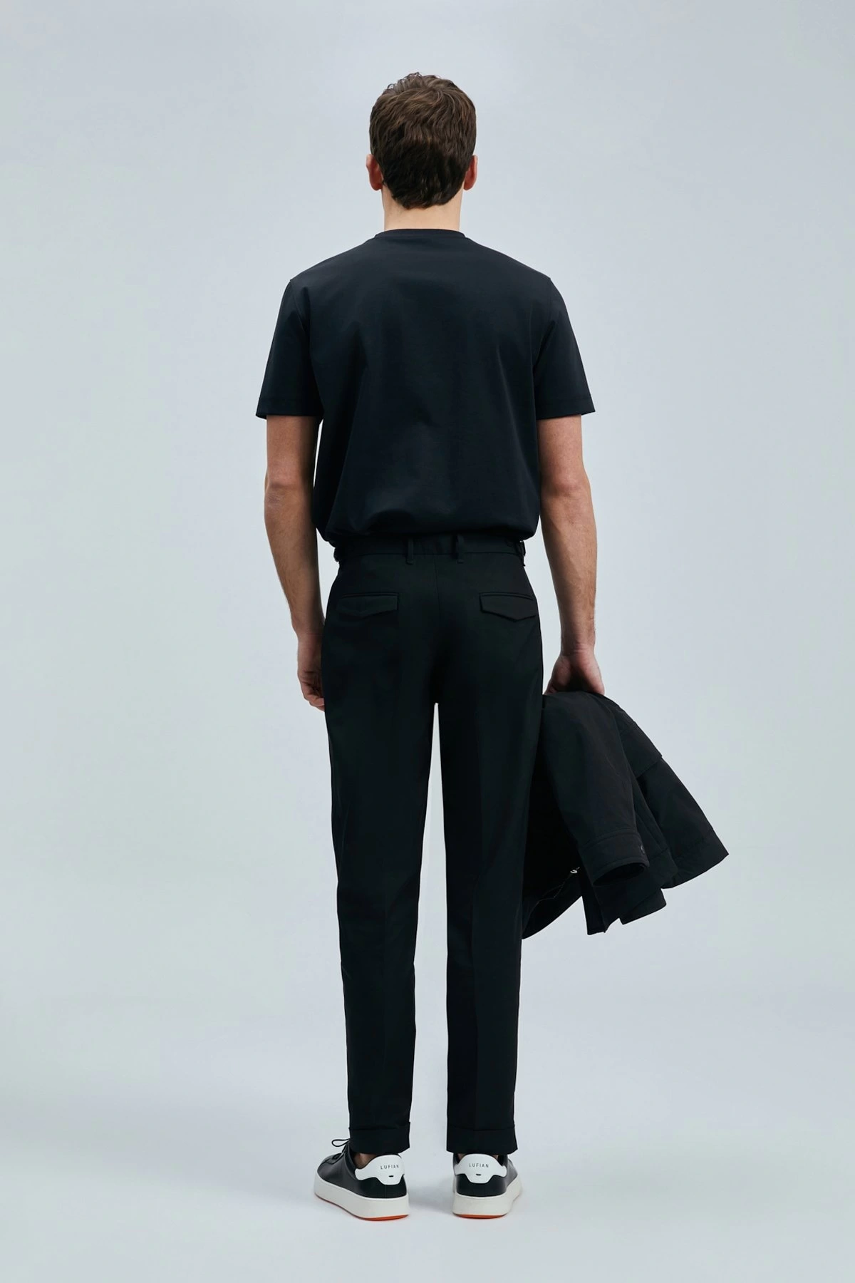 Lufian Erkek Yuvarlak Yaka Marcus Siyah T-Shirt 111020235