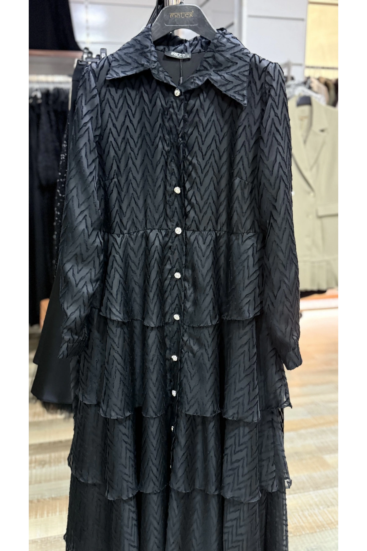 Matex Uzun Düğmeli Elbise 9060