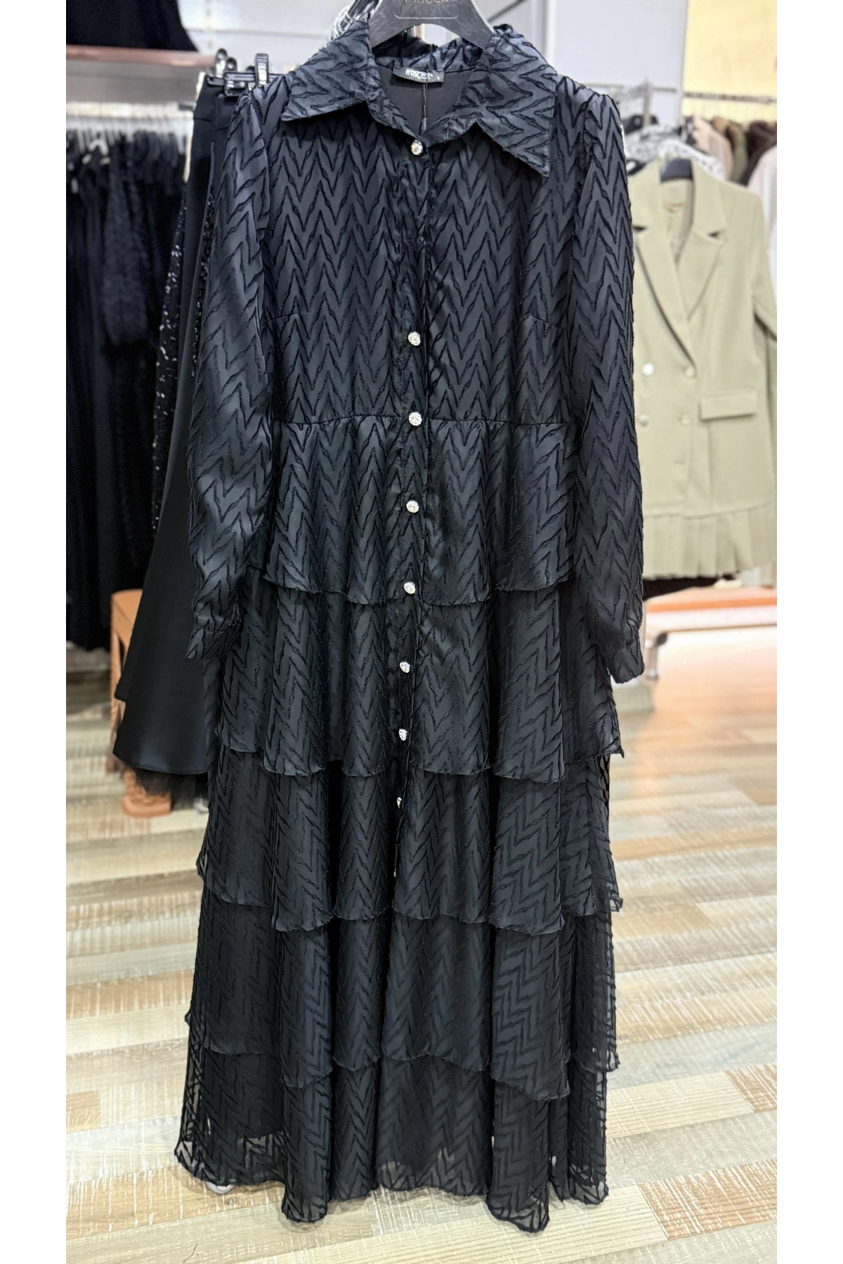 Matex Uzun Düğmeli Elbise 9060