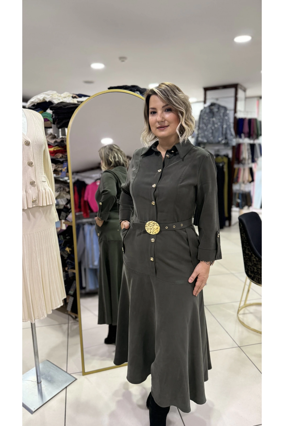 Milestone Düğmeli Elbise 40445