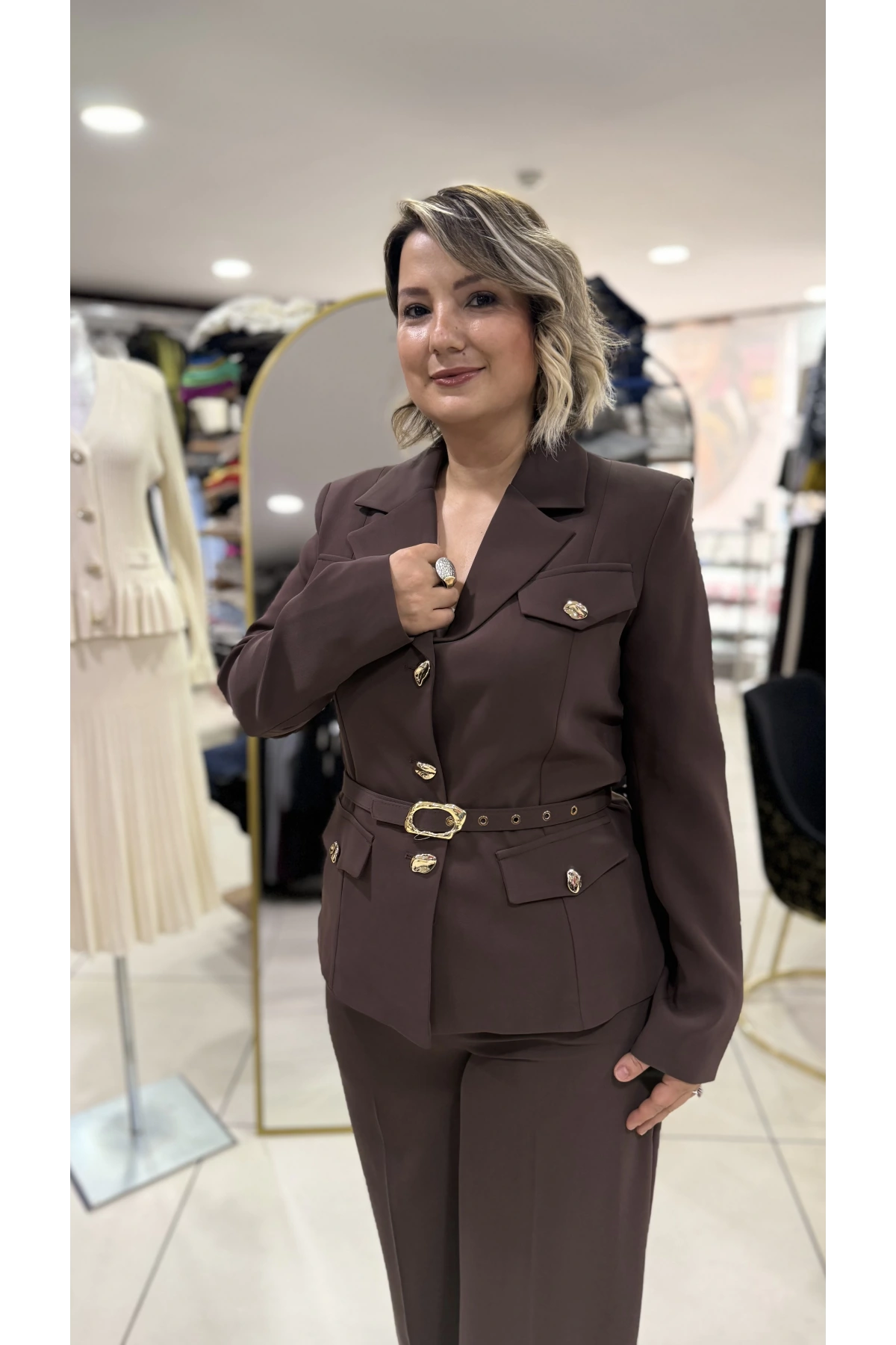 Milestone Düğmeli Takım 739