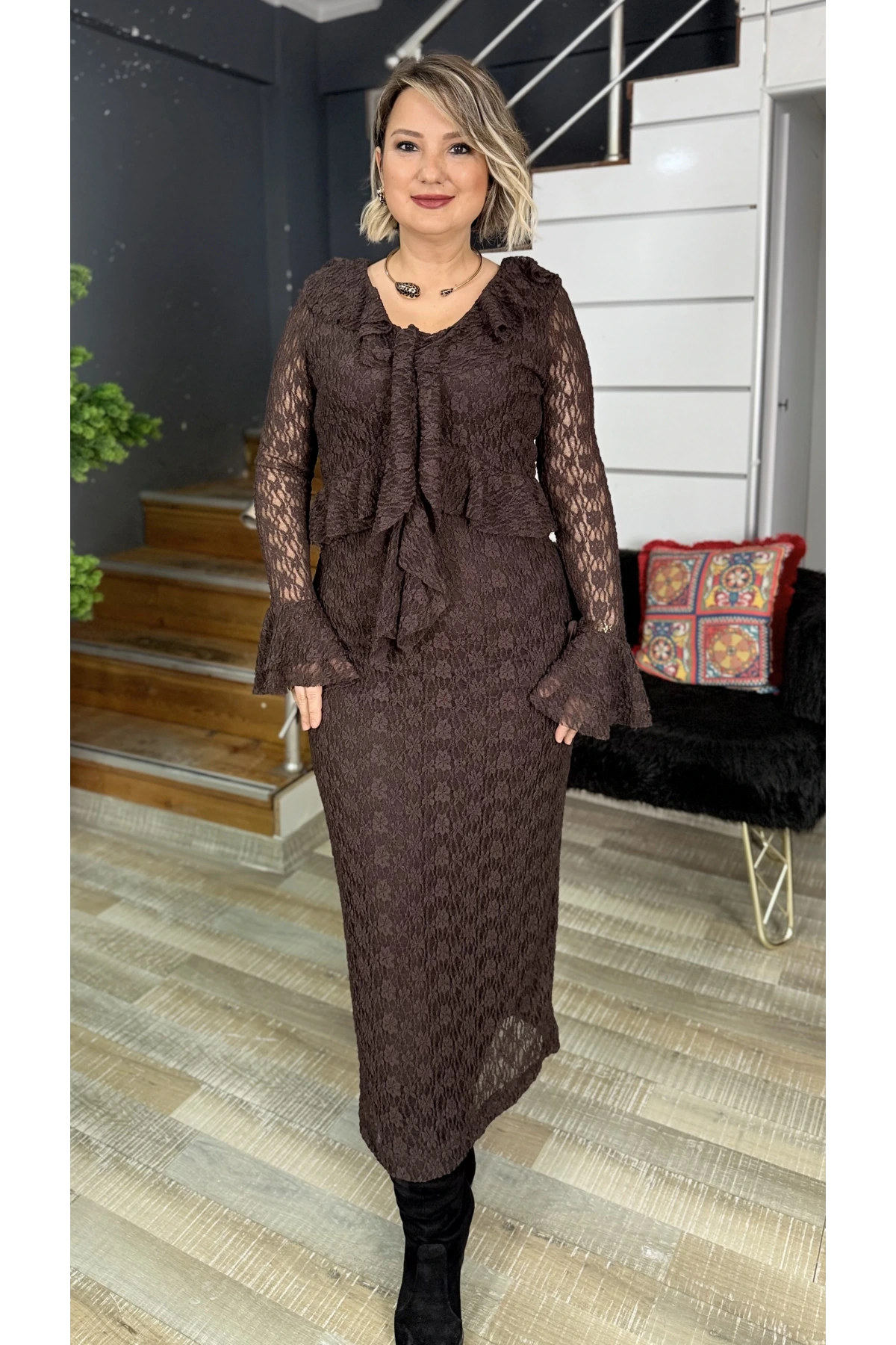 Milestone Uzun Elbise 40451