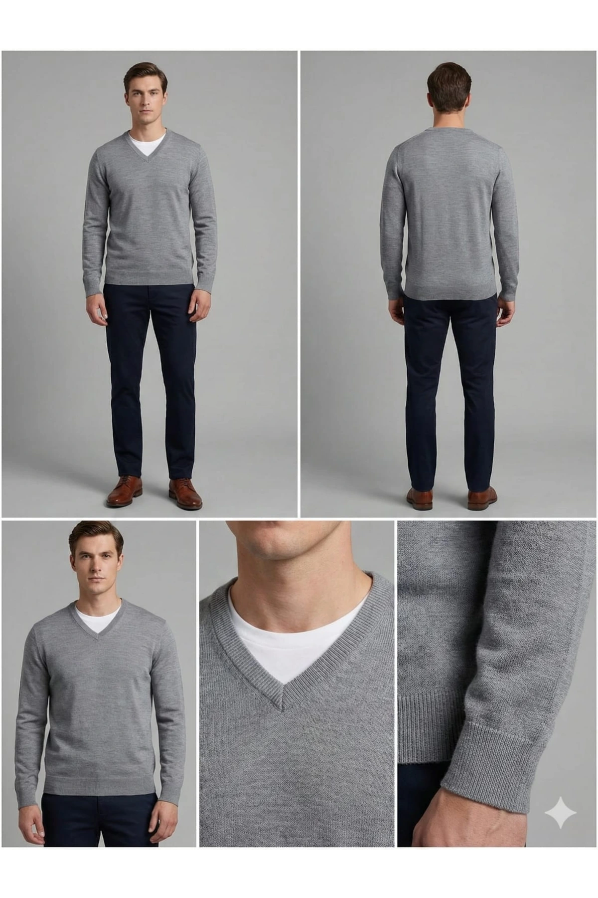 Nehir V Yaka Triko Kazak 254500502