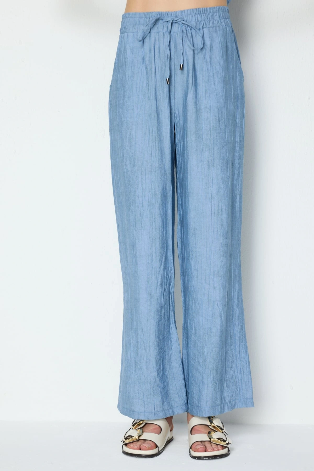 On Fashion Beli Lastikli Bol Paça Pantolon 76955