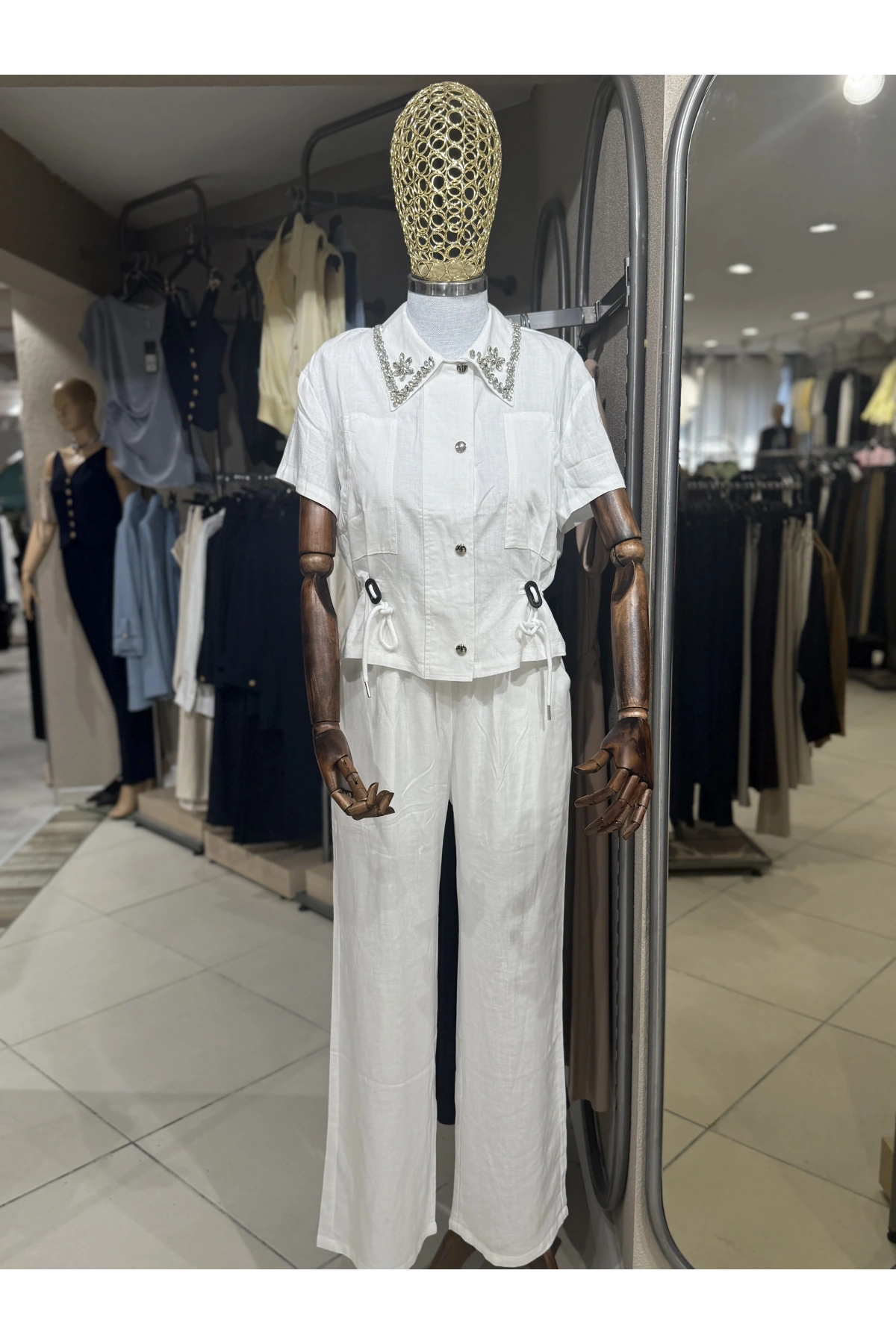 On Fashion Beli Lastikli Pantolon 70566