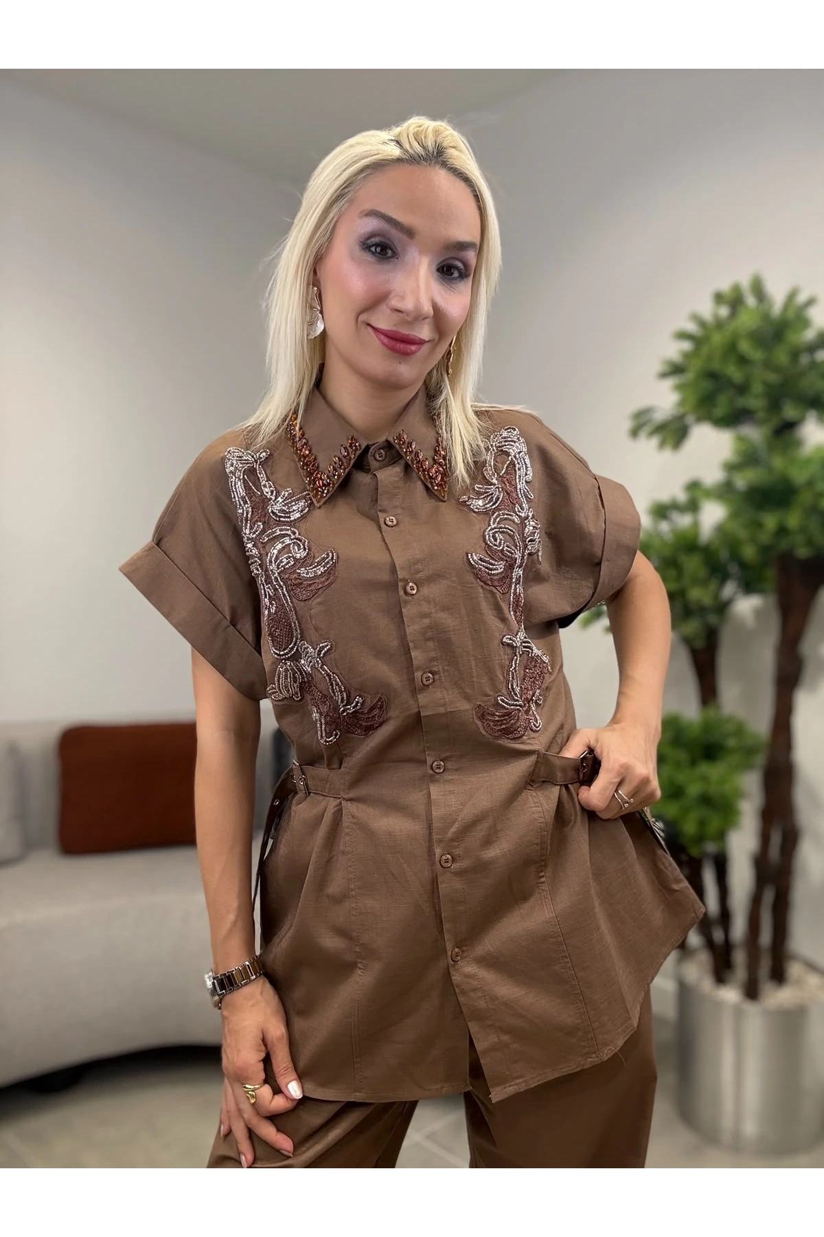 On Fashion Beli Lastikli Pantolon 70568