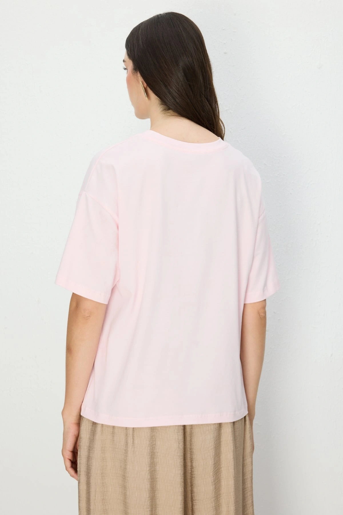 On Fashion Boncuk Baskılı Bluz 70341