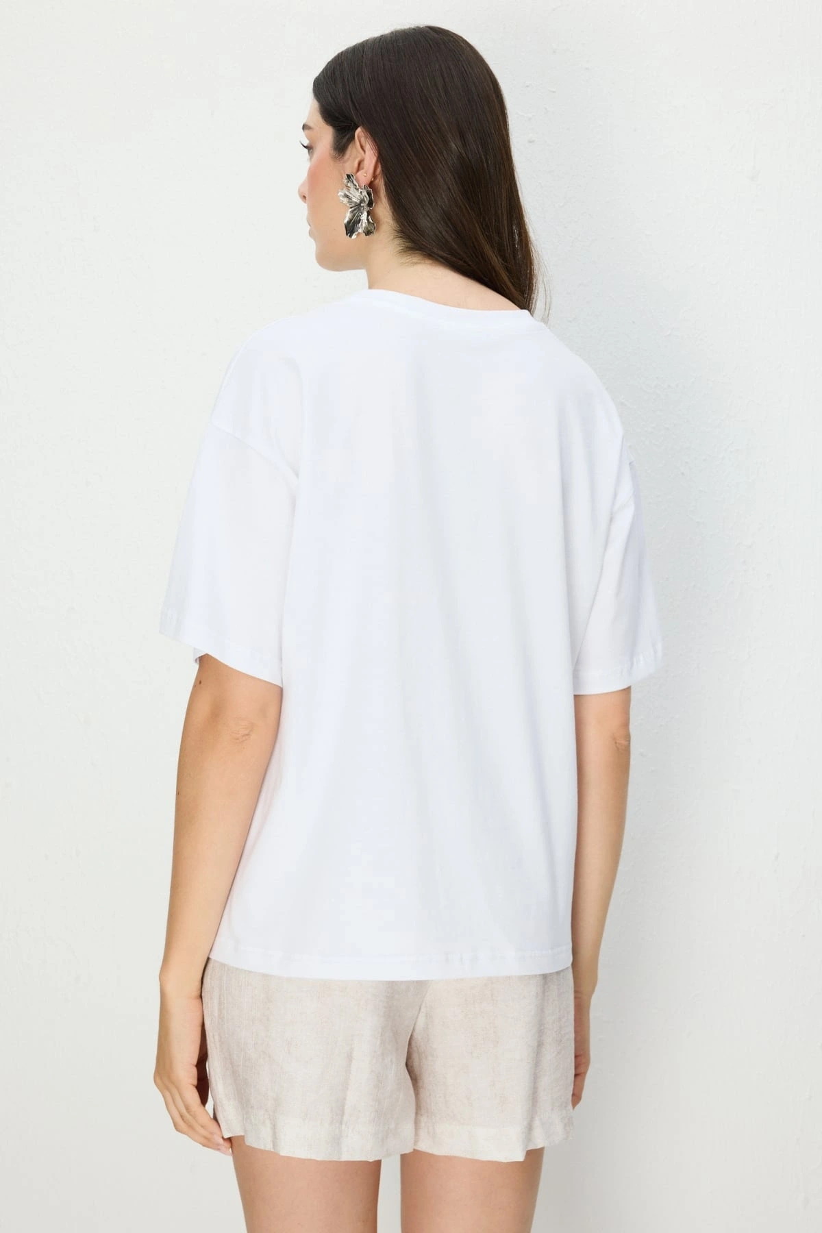 On Fashion Boncuk Baskılı Bluz 70341