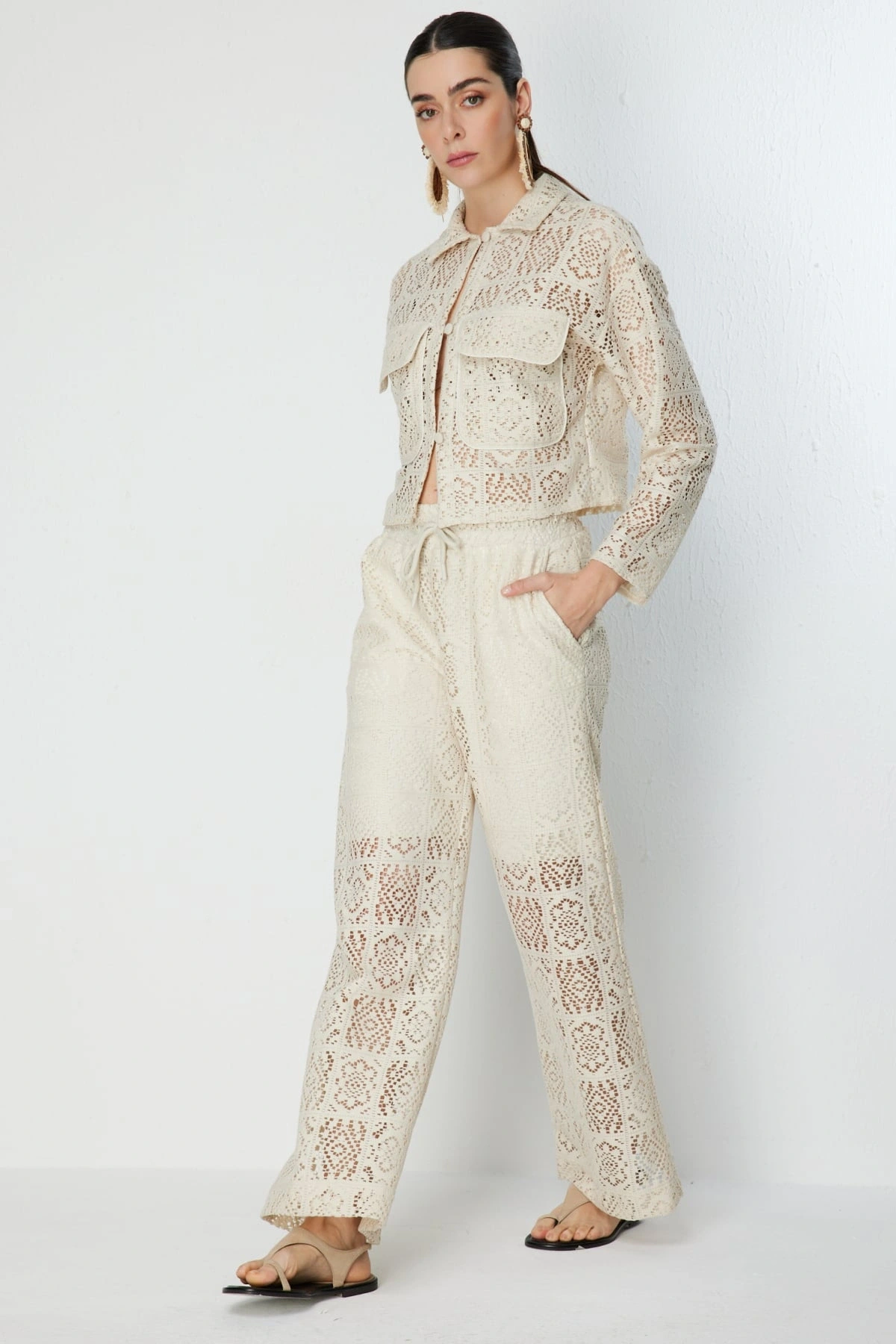 On Fashion Dantelli Pantolon 76517