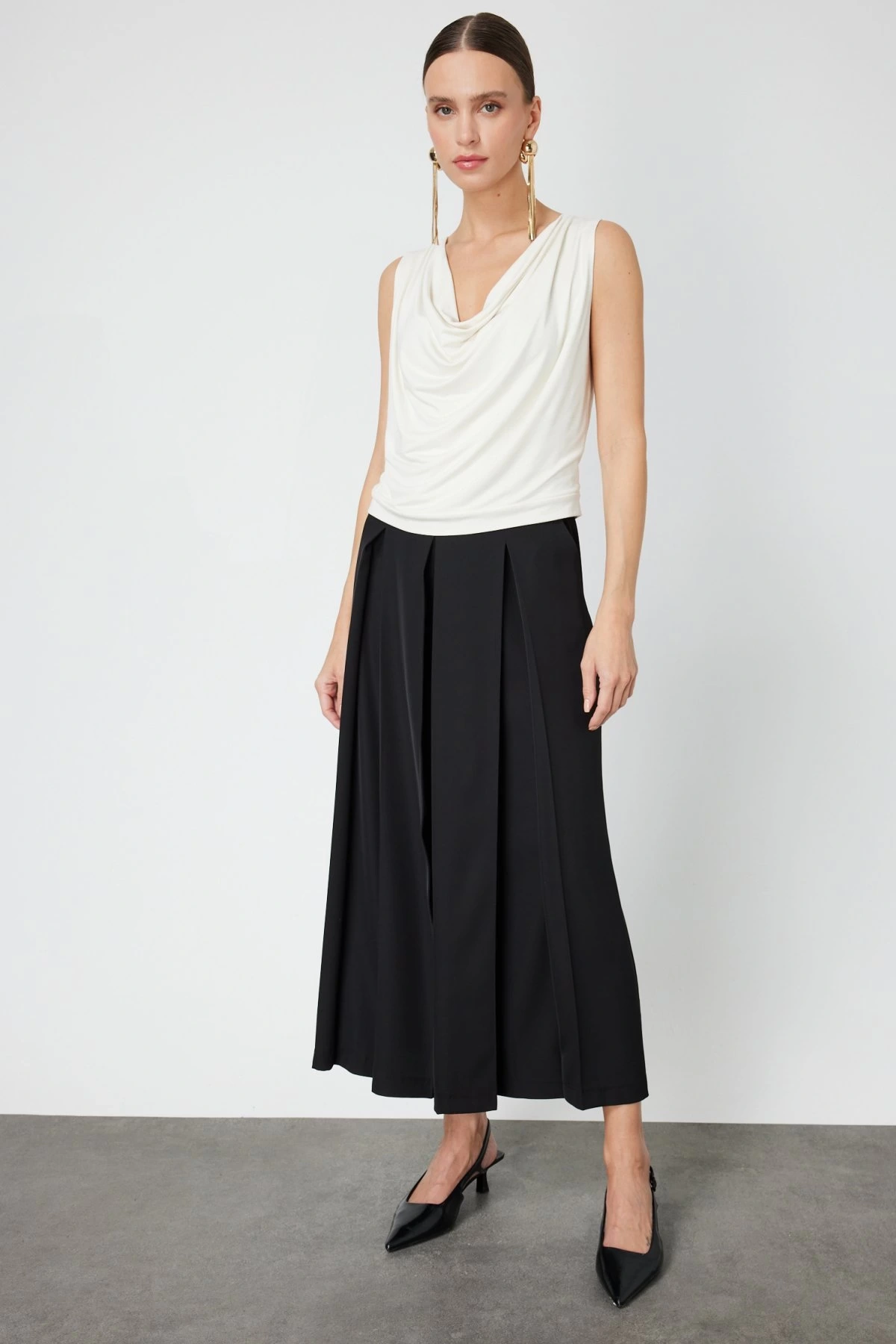 On Fashion Degaje Yaka Kolsuz Bluz 61390