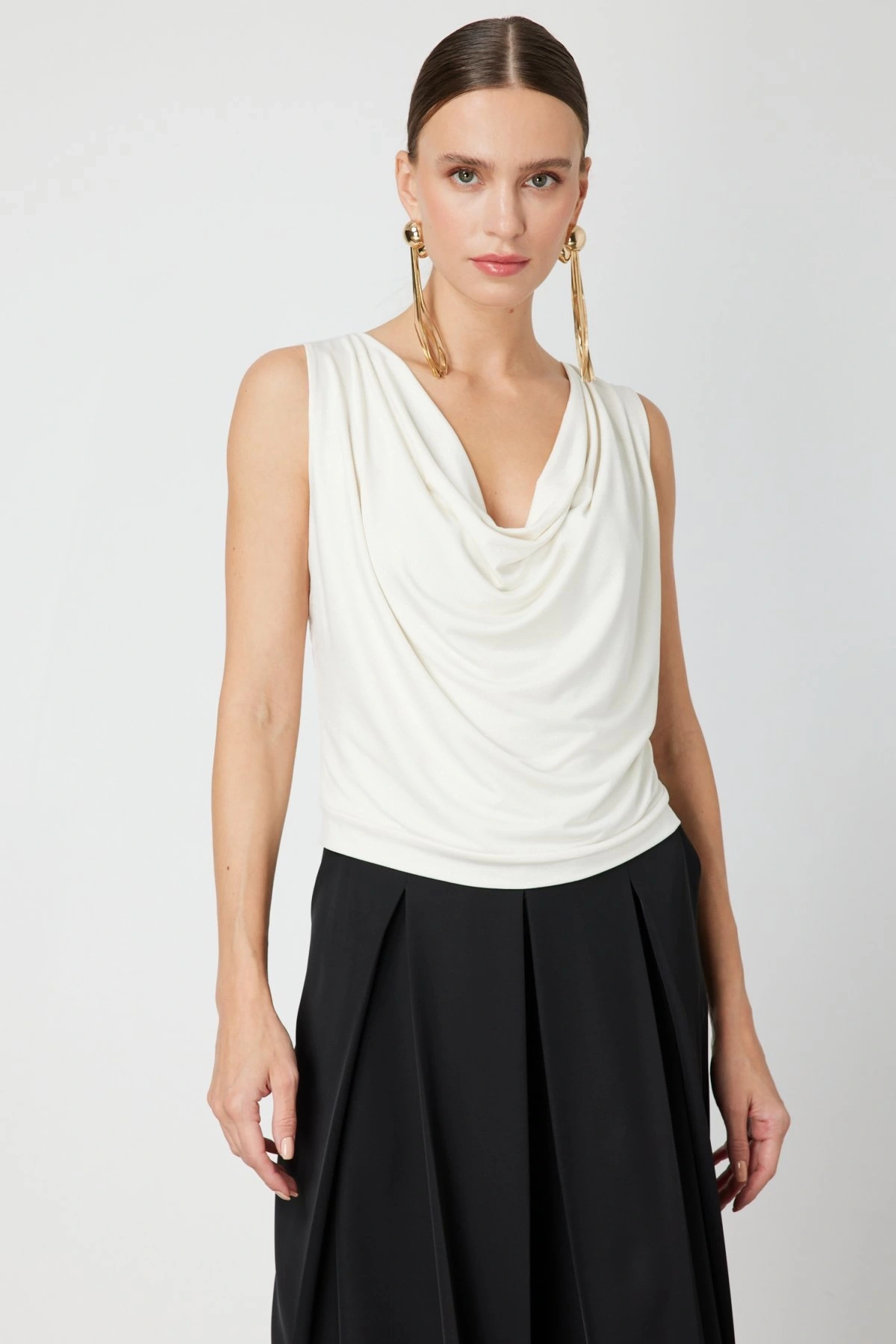 On Fashion Degaje Yaka Kolsuz Bluz 61390