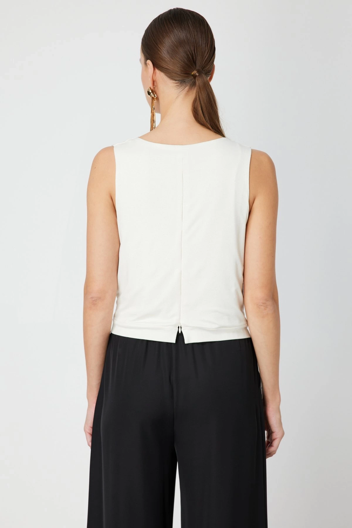 On Fashion Degaje Yaka Kolsuz Bluz 61390