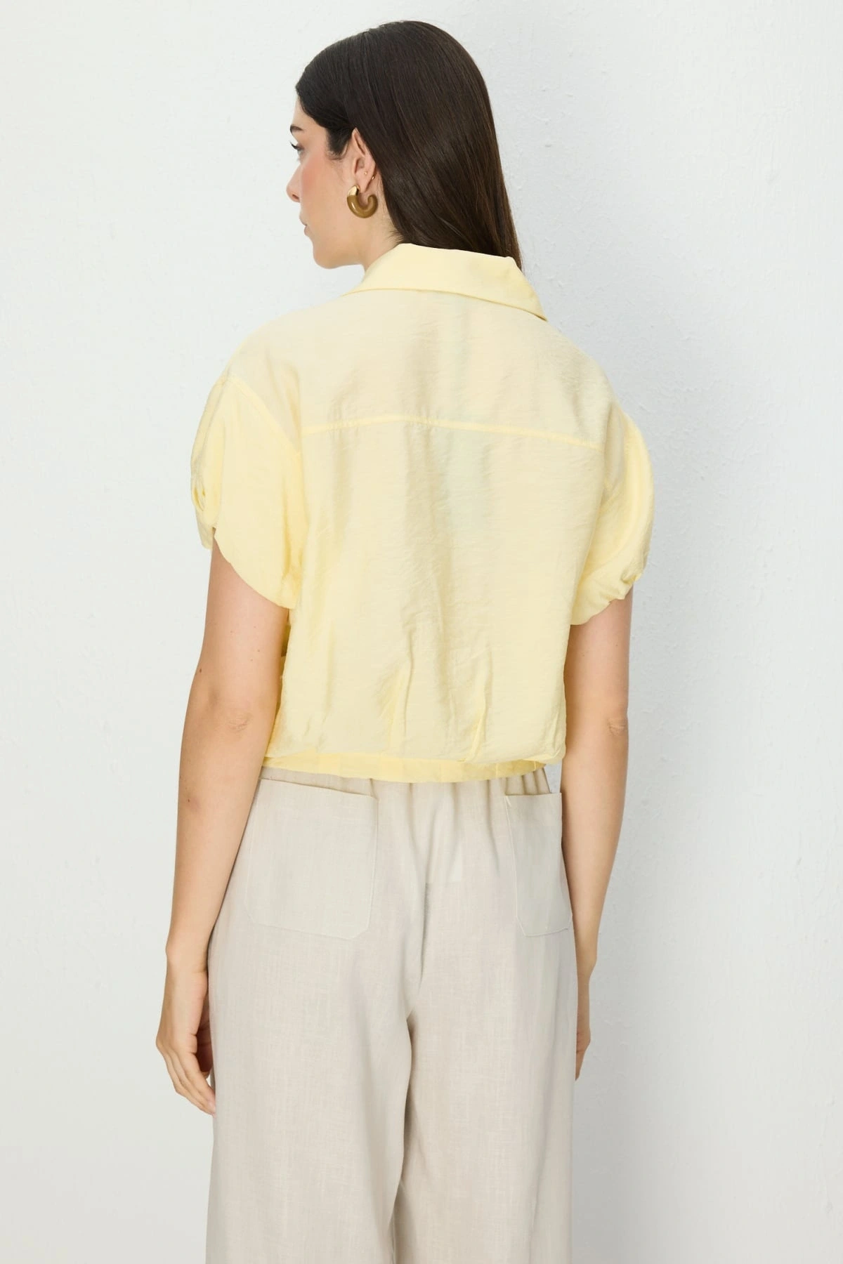 On Fashion Dikişli Kısa Kol Gömlek 74385