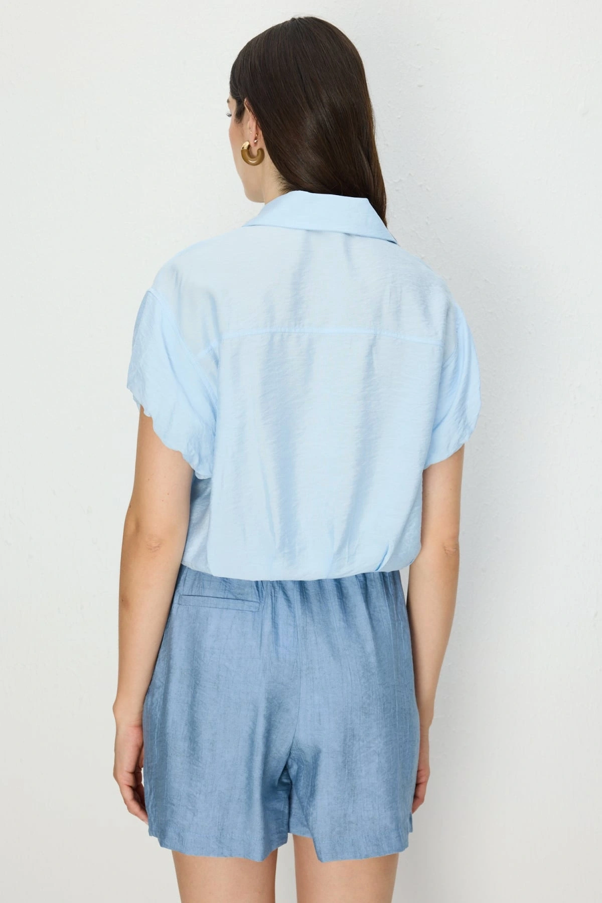 On Fashion Dikişli Kısa Kol Gömlek 74385