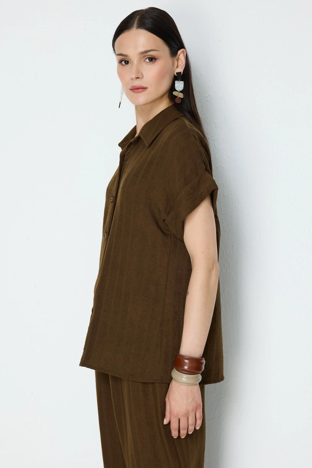 On Fashion Double Kısa Kol Gömlek 74387