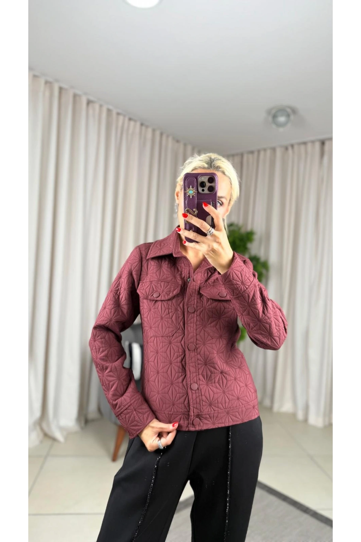 On Fashion Kapitoneli Cepli Ceket 62501