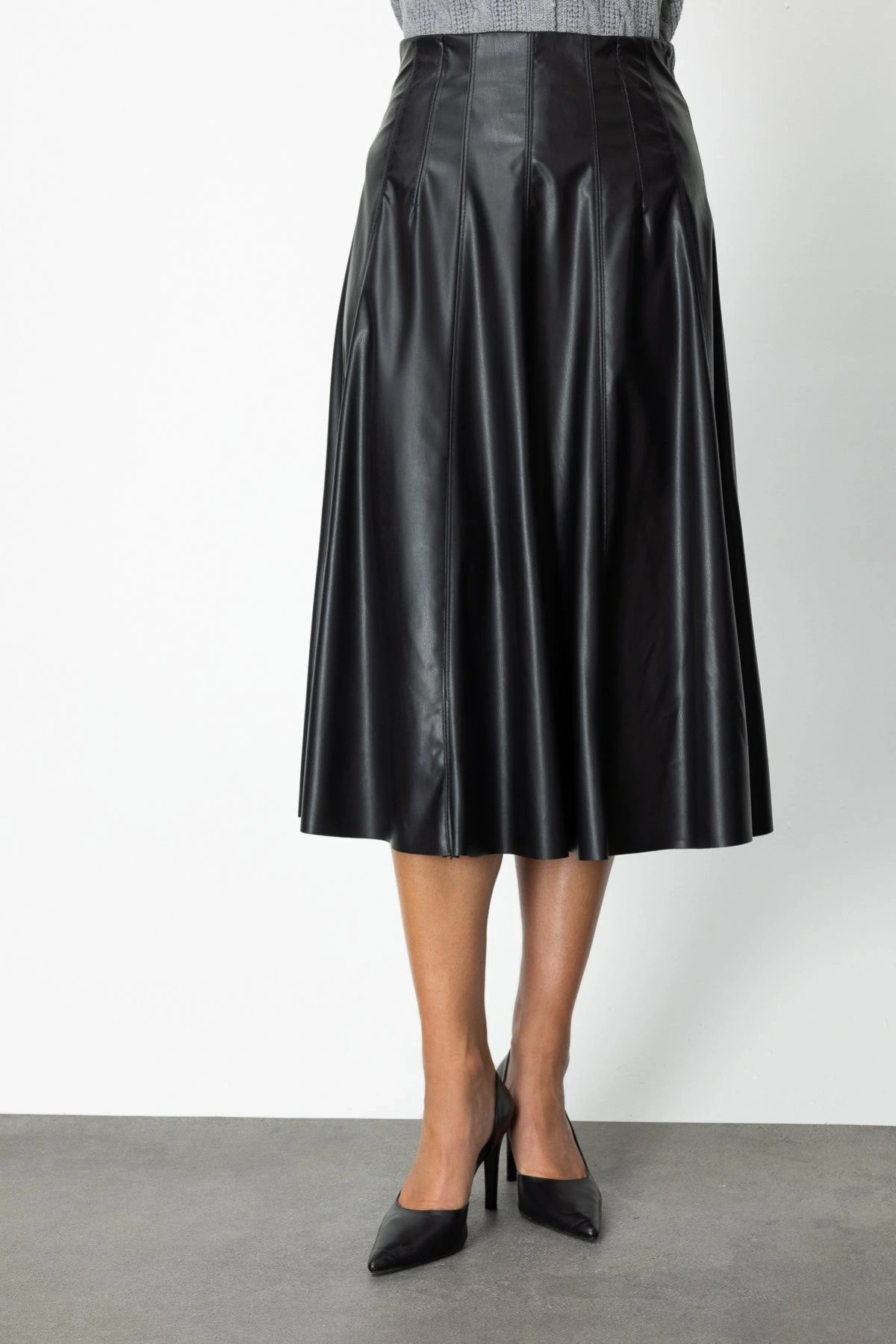 On Fashion Midi Boy Deri Etek 64201