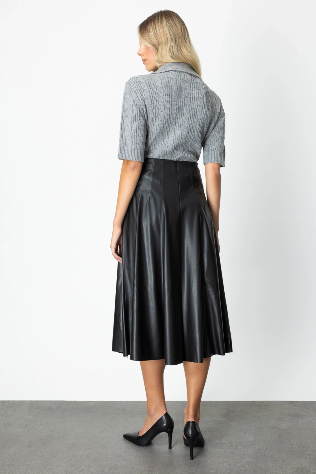 On Fashion Midi Boy Deri Etek 64201