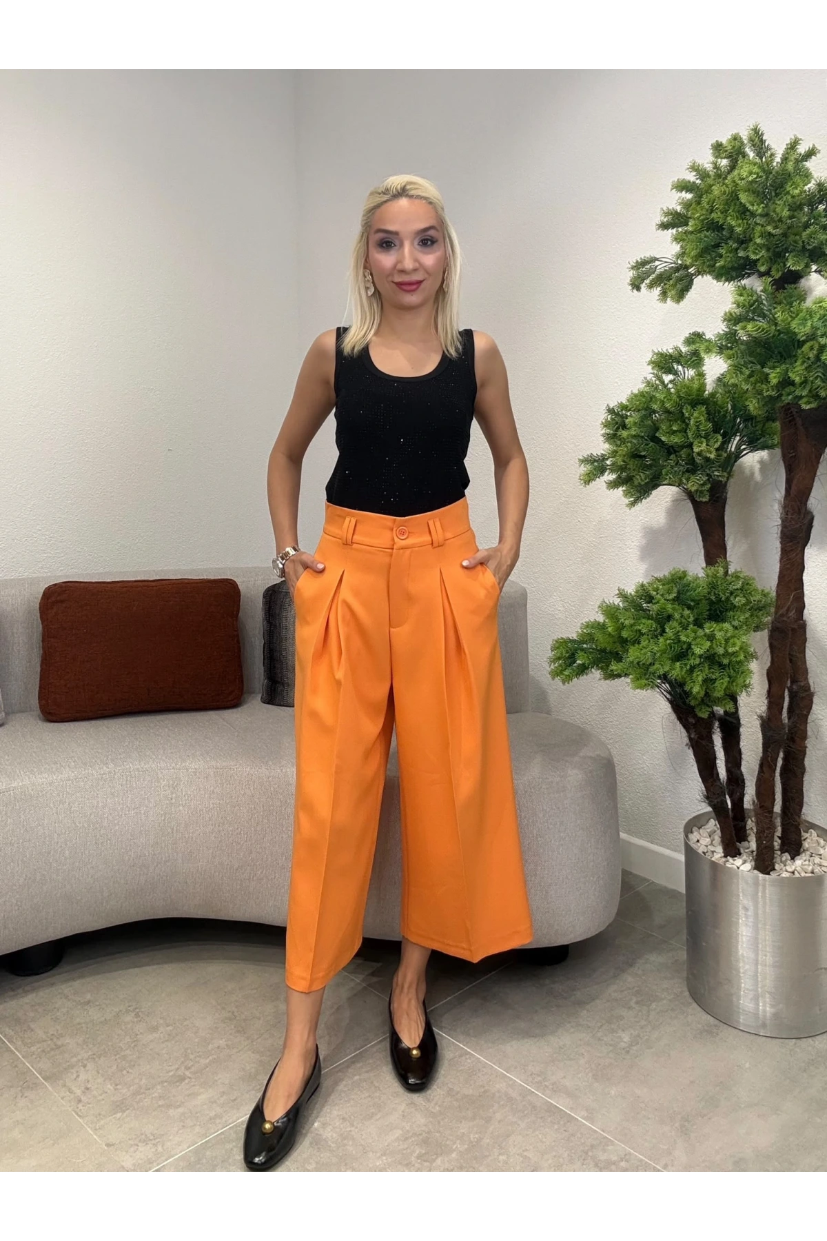 On Fashion Pileli Bol Pantolon 54146