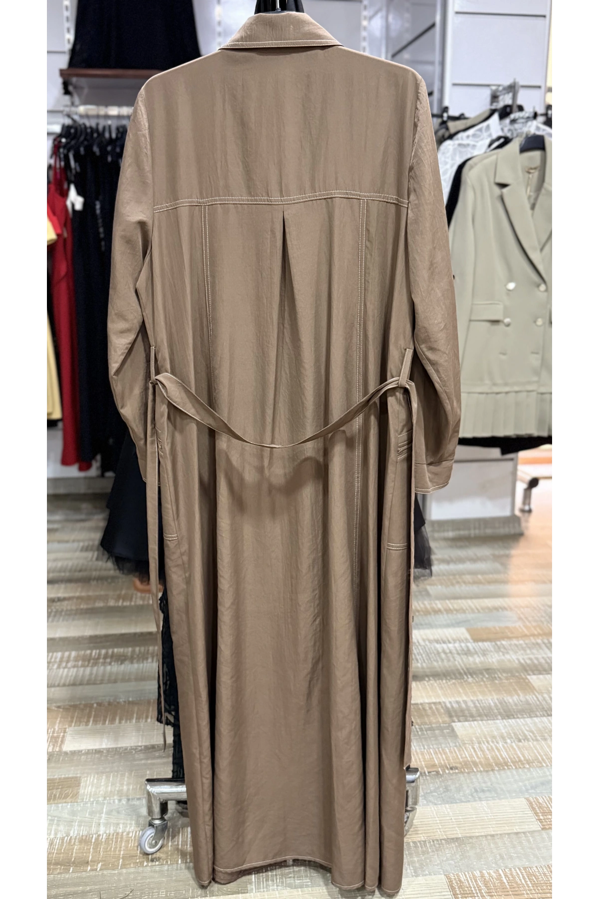 Safir Fermuarlı Uzun Elbise 25223