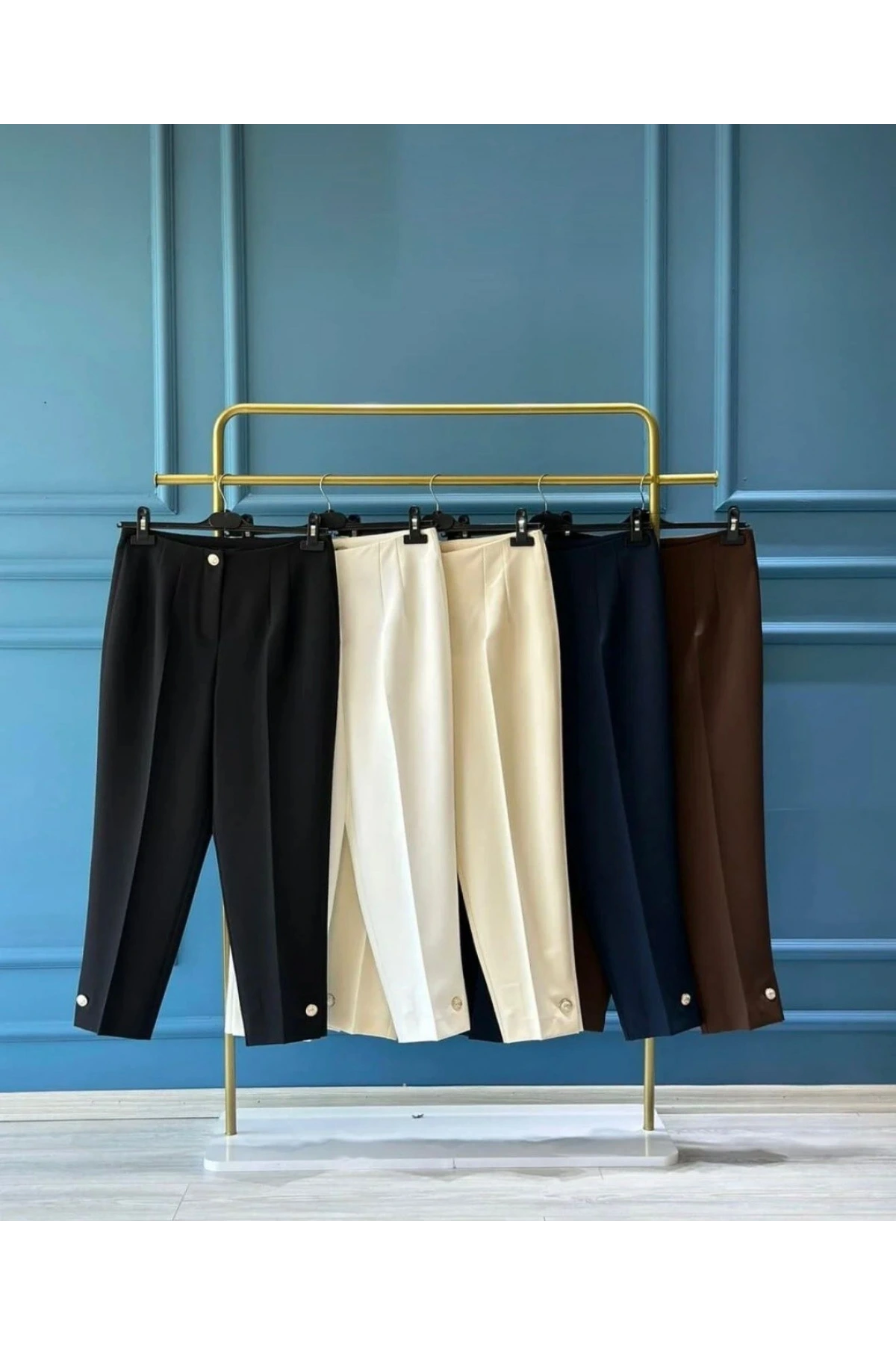 Sentez Paça Düğmeli Pantolon 5566