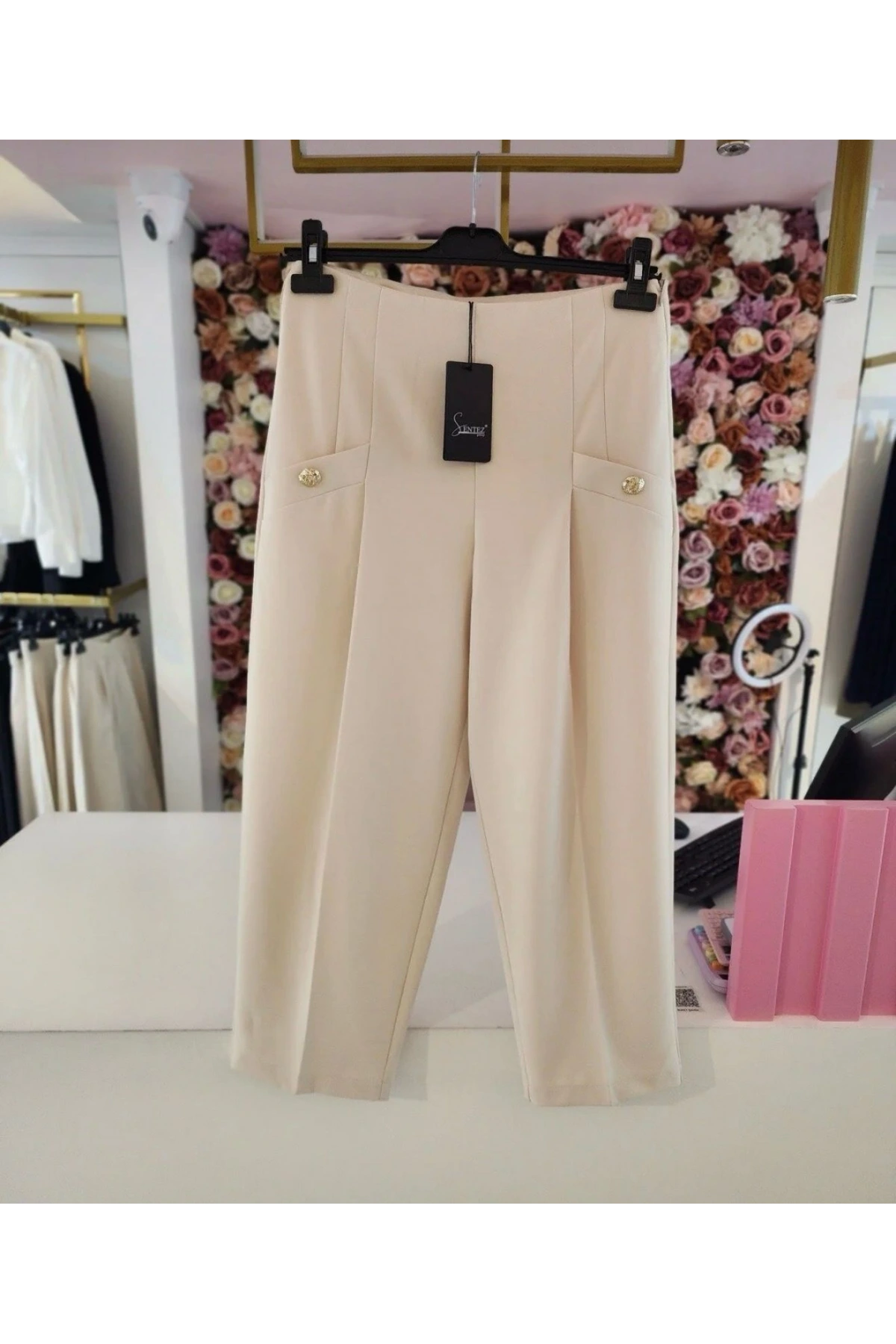 Sentez Rosa Önü Pileli Filota Cep Pantolon 5641